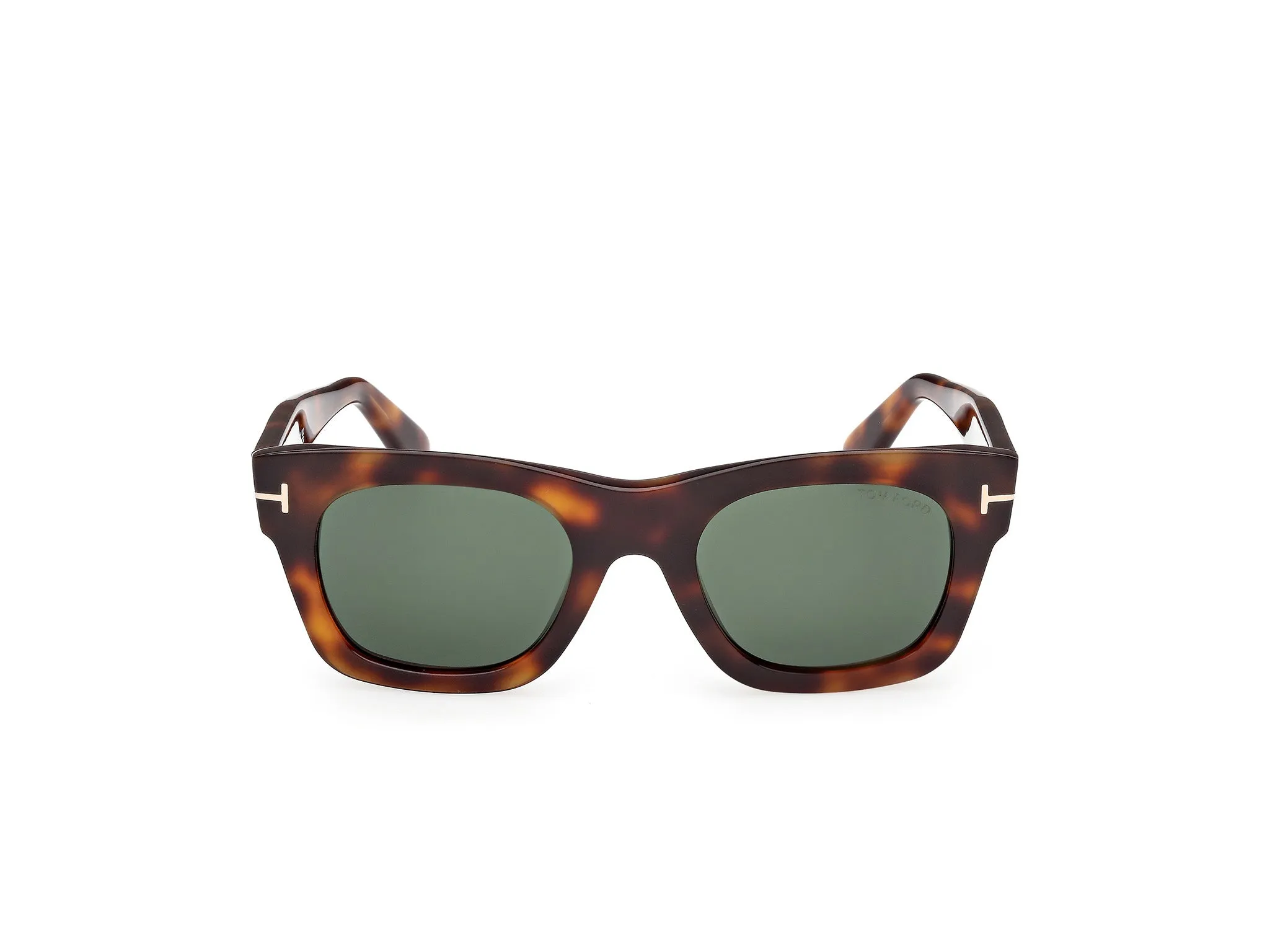 TOM FORD FT1314 EMMA-02 53N Occhiali da sole Acetato Havana Verde Squadrata Normale - immagine 2