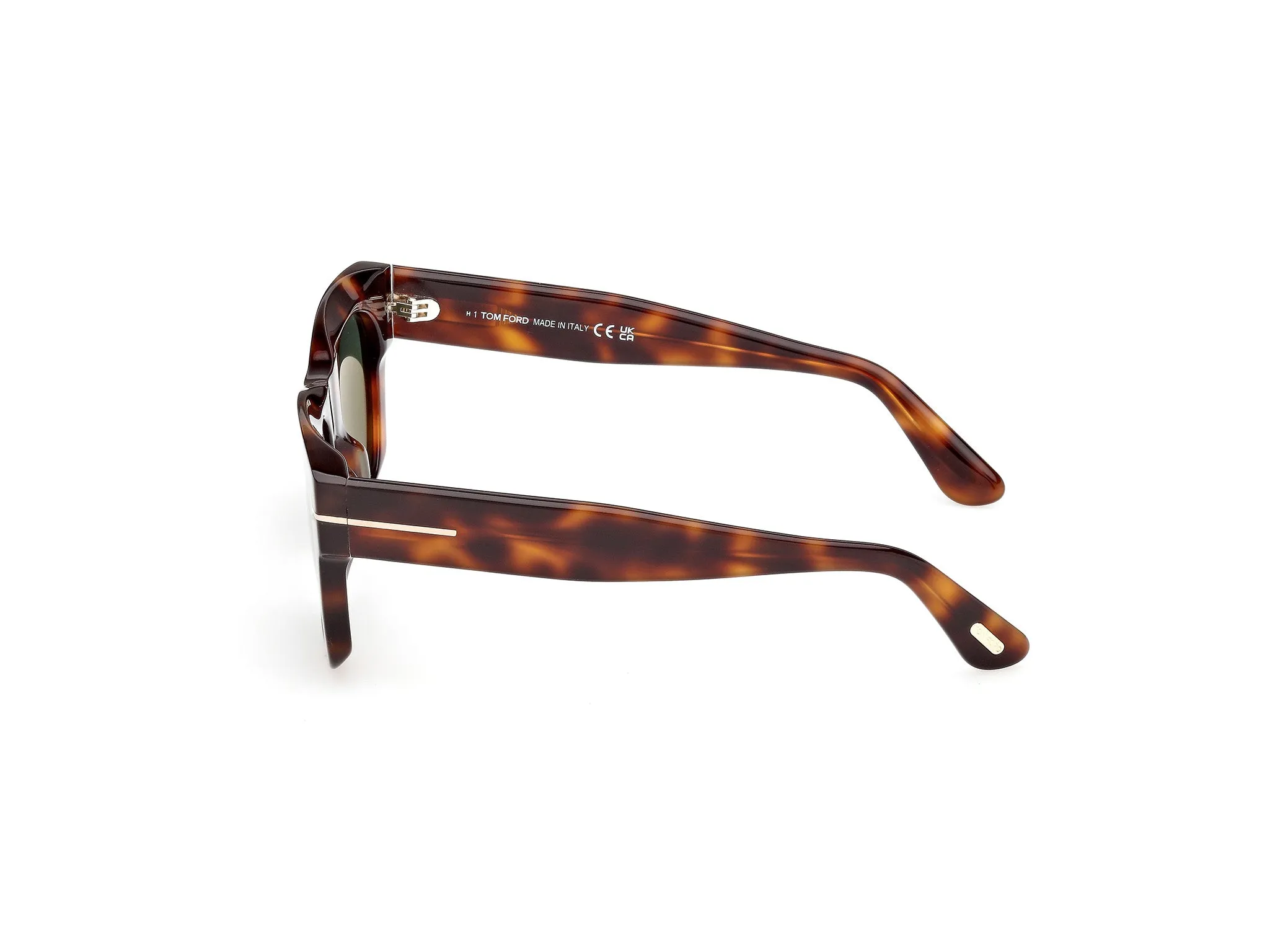 TOM FORD FT1314 EMMA-02 53N Occhiali da sole Acetato Havana Verde Squadrata Normale - immagine 3