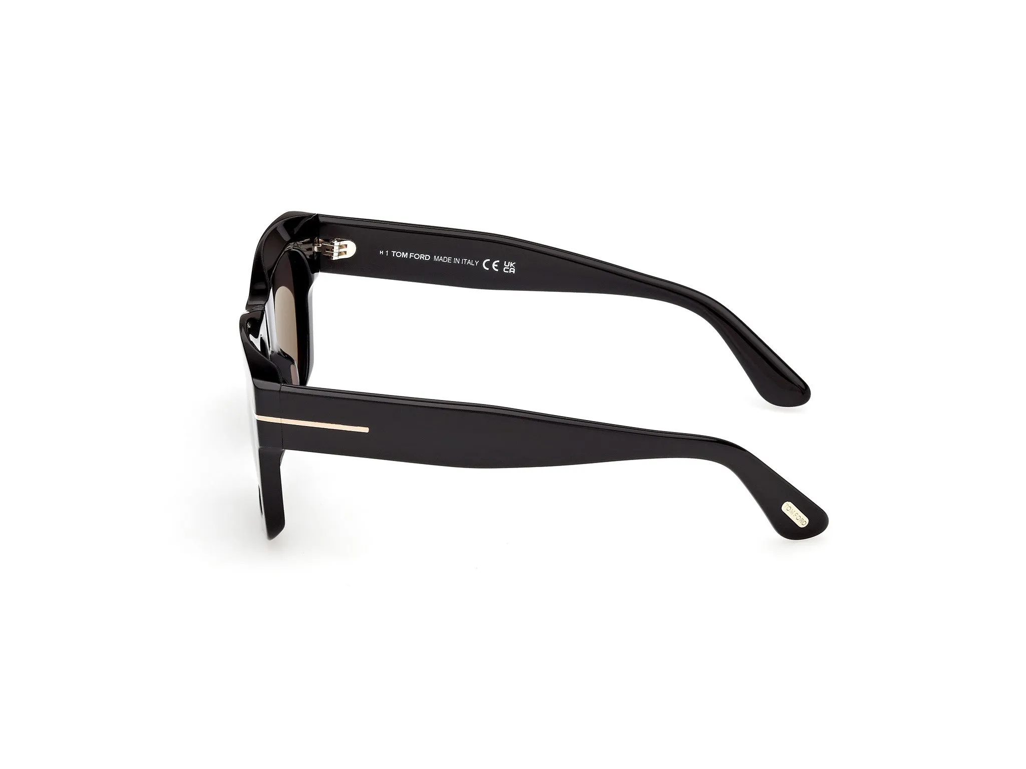 TOM FORD FT1314 EMMA-02 01A Occhiali da sole Acetato Nero Fumo Squadrata Normale - immagine 3
