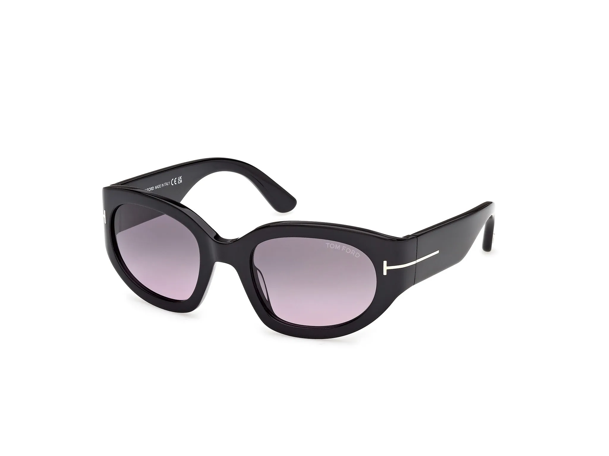 TOM FORD FT1313 ARIZONA-02 01B Occhiali da sole Acetato Nero Fumo Squadrata Normale - immagine 1
