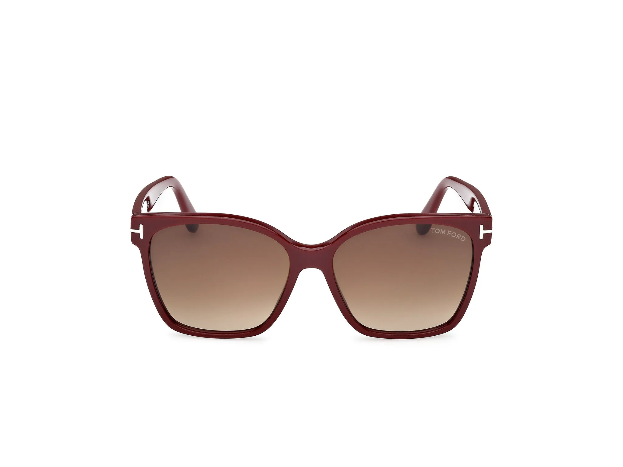 TOM FORD FT1312 IRIS-02 69F Occhiali da sole Acetato Bordeaux Marrone Farfalla Normale - immagine 2