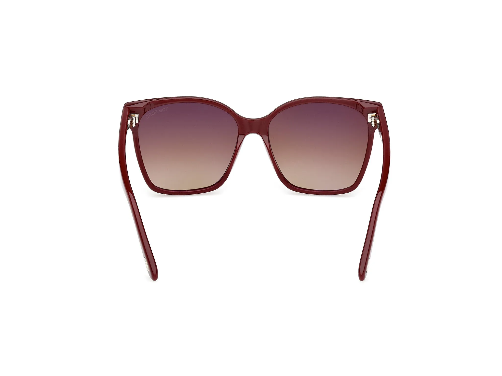 TOM FORD FT1312 IRIS-02 69F Occhiali da sole Acetato Bordeaux Marrone Farfalla Normale - immagine 4