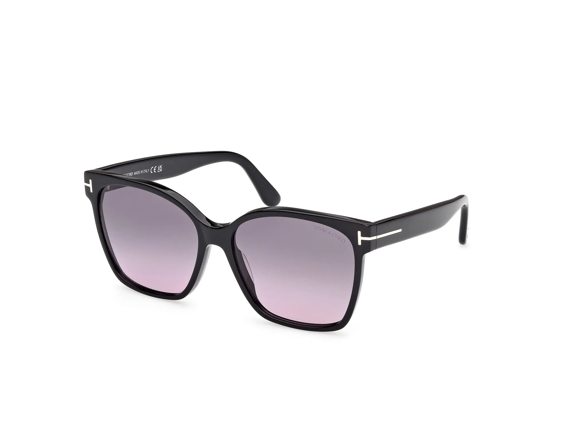 TOM FORD FT1312 IRIS-02 01B Occhiali da sole Acetato Nero Fumo Farfalla Normale - immagine 1