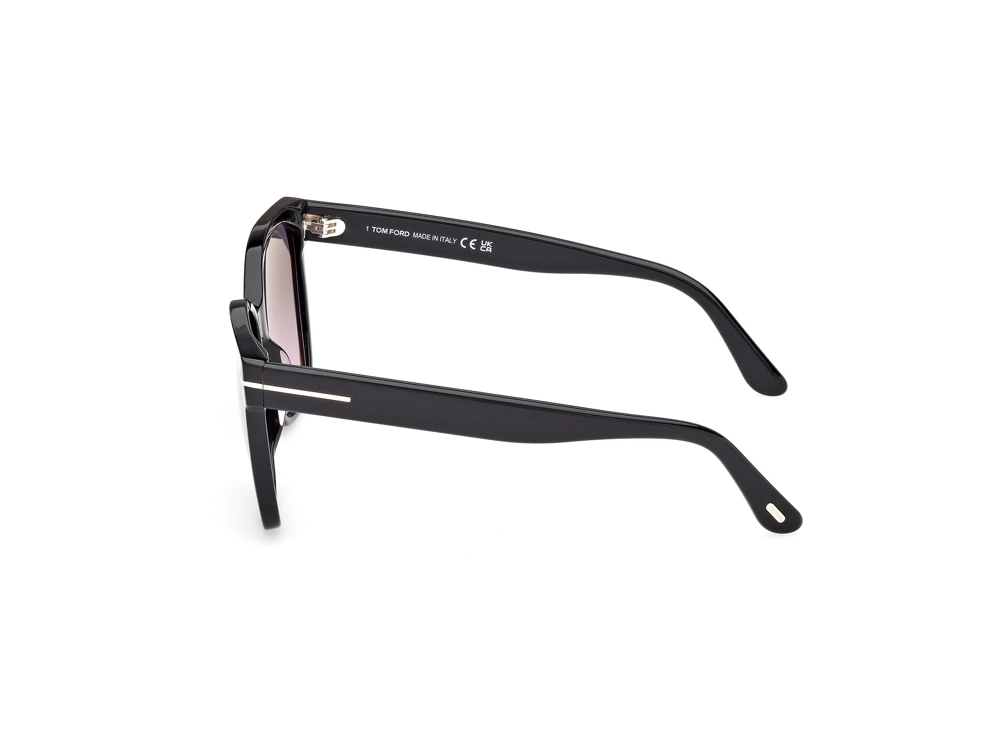 TOM FORD FT1312 IRIS-02 01B Occhiali da sole Acetato Nero Fumo Farfalla Normale - immagine 3
