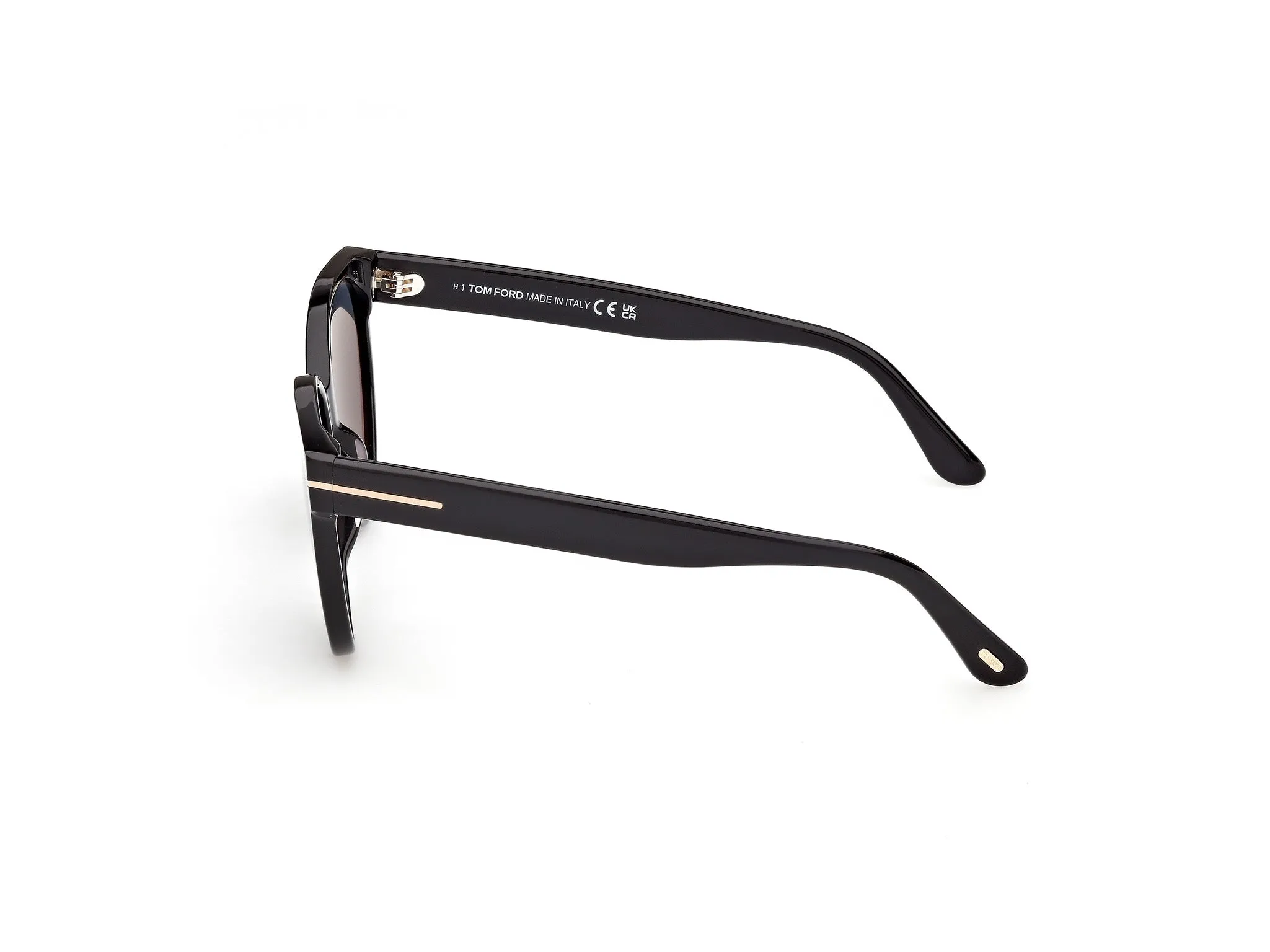 TOM FORD FT1311 TALLULAH-02 01D Occhiali da sole Acetato Nero Fumo Rotonda Polarizzata - immagine 3