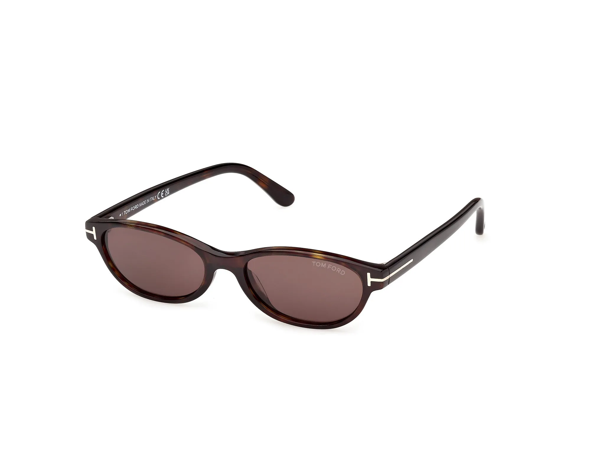 TOM FORD FT1310 CHLOE-02 52E Occhiali da sole Acetato Havana Marrone Rotonda Normale - immagine 1