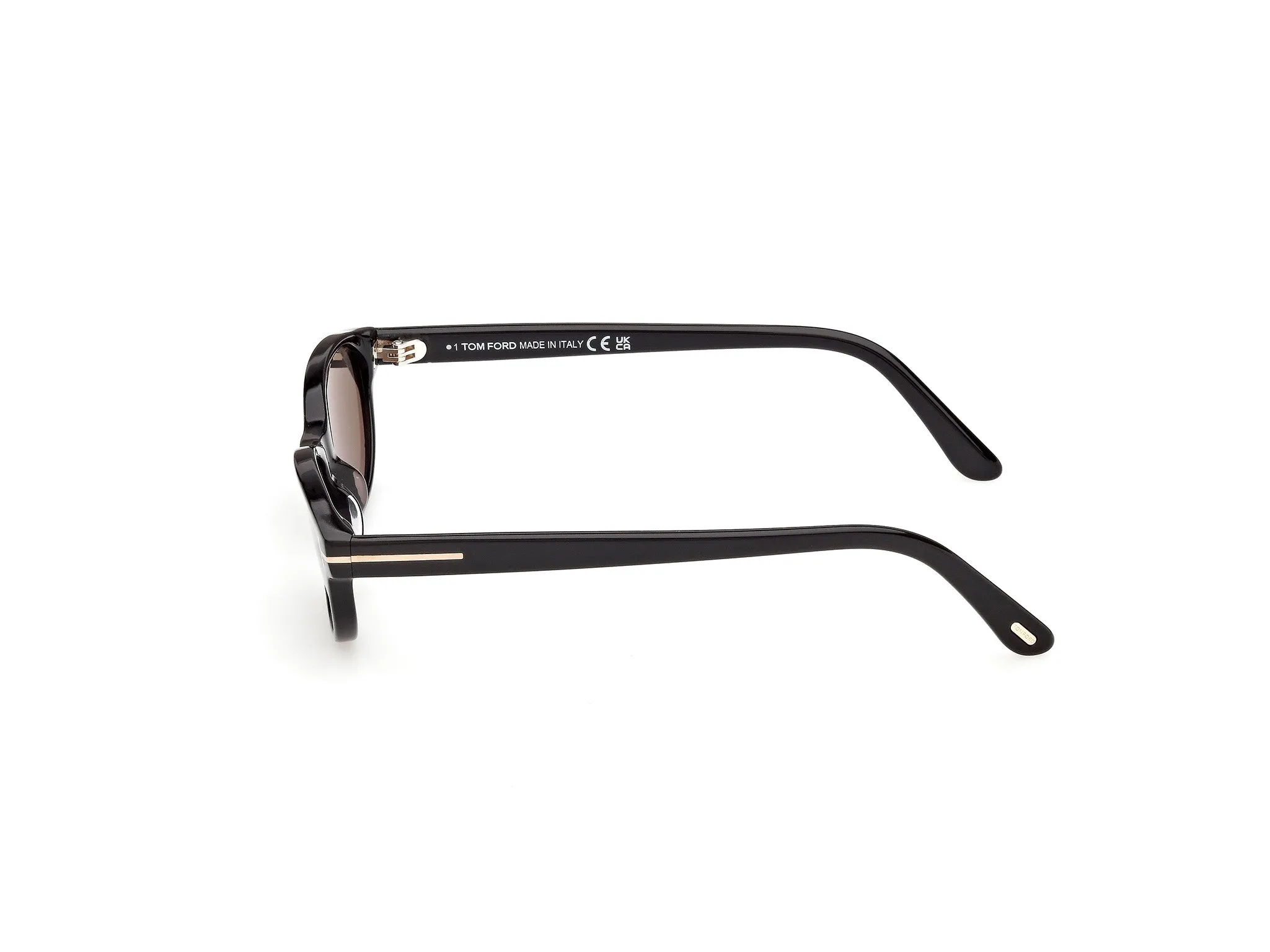 TOM FORD FT1310 CHLOE-02 01A Occhiali da sole Acetato Nero Fumo Rotonda Normale - immagine 3
