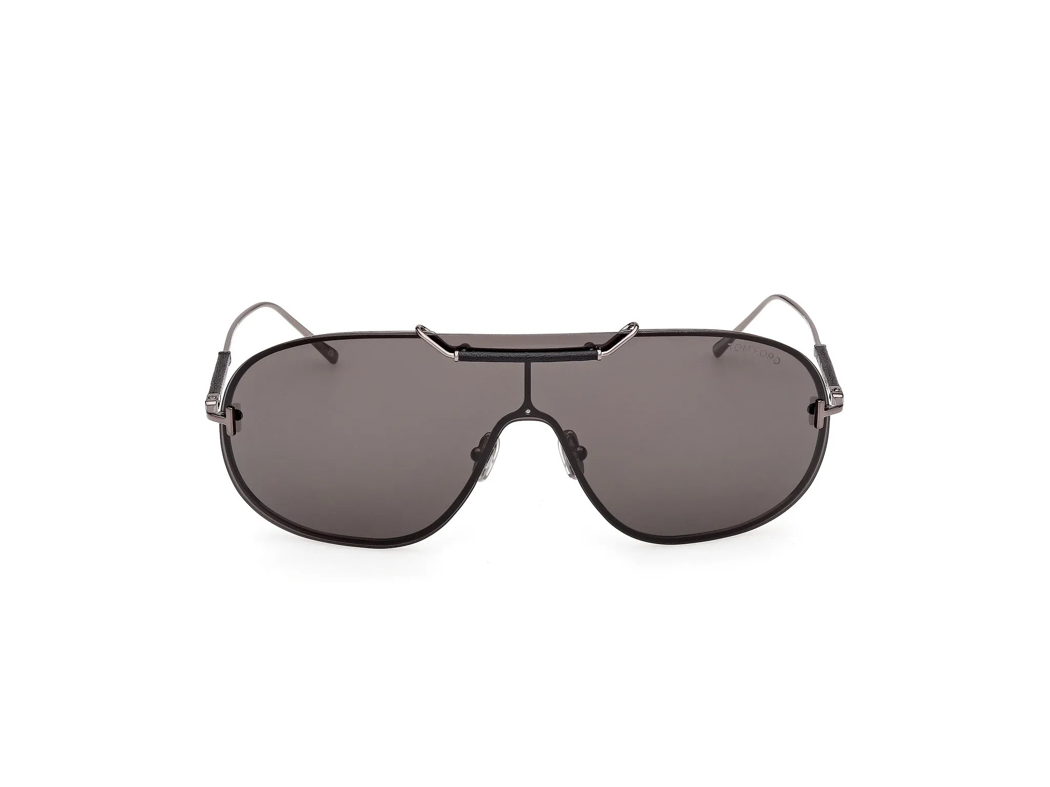 TOM FORD FT1309 TYLER-02 08A Occhiali da sole Metallo Canna di fucile Fumo Maschera Normale - immagine 2