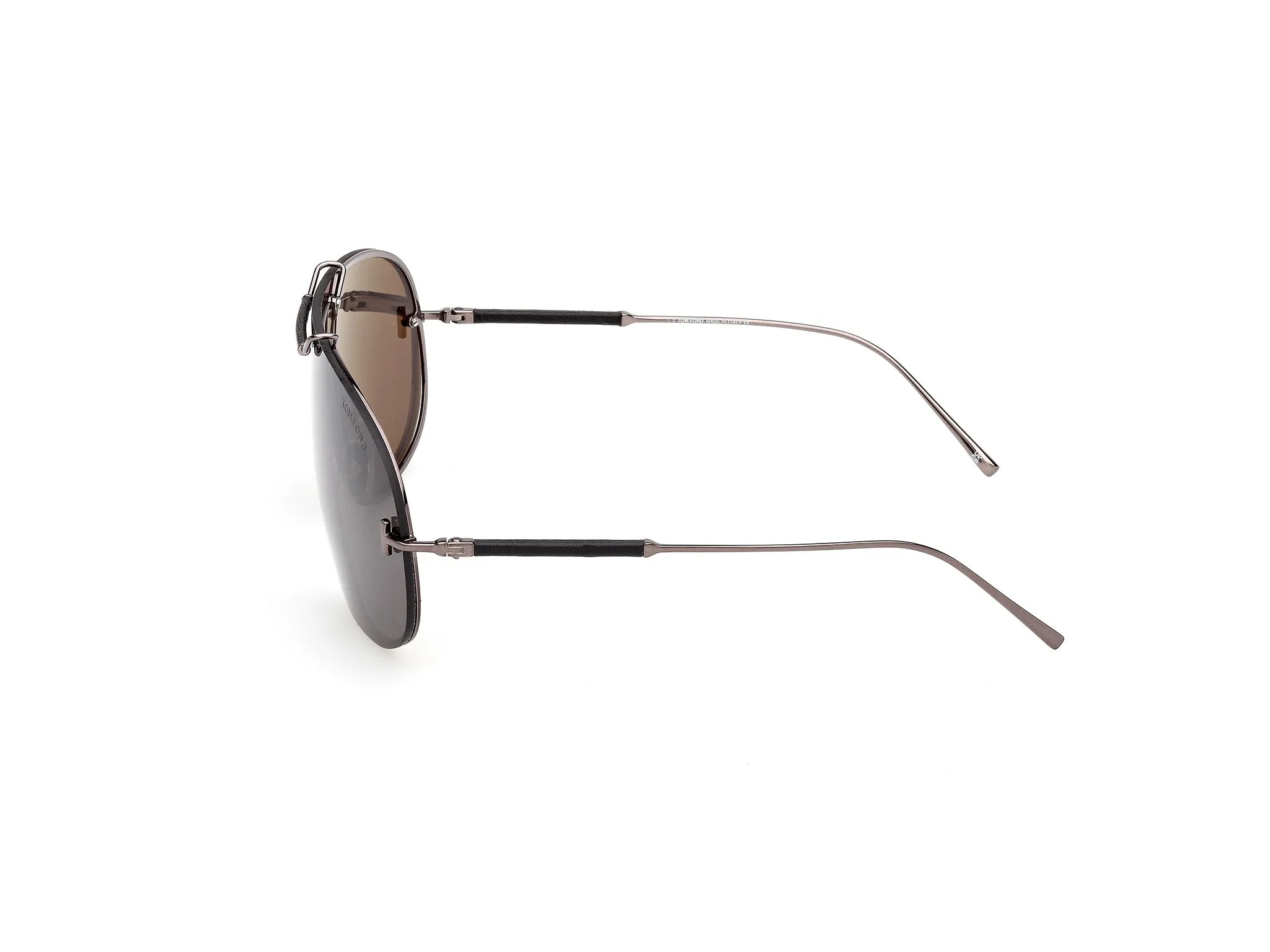 TOM FORD FT1309 TYLER-02 08A Occhiali da sole Metallo Canna di fucile Fumo Maschera Normale - immagine 3