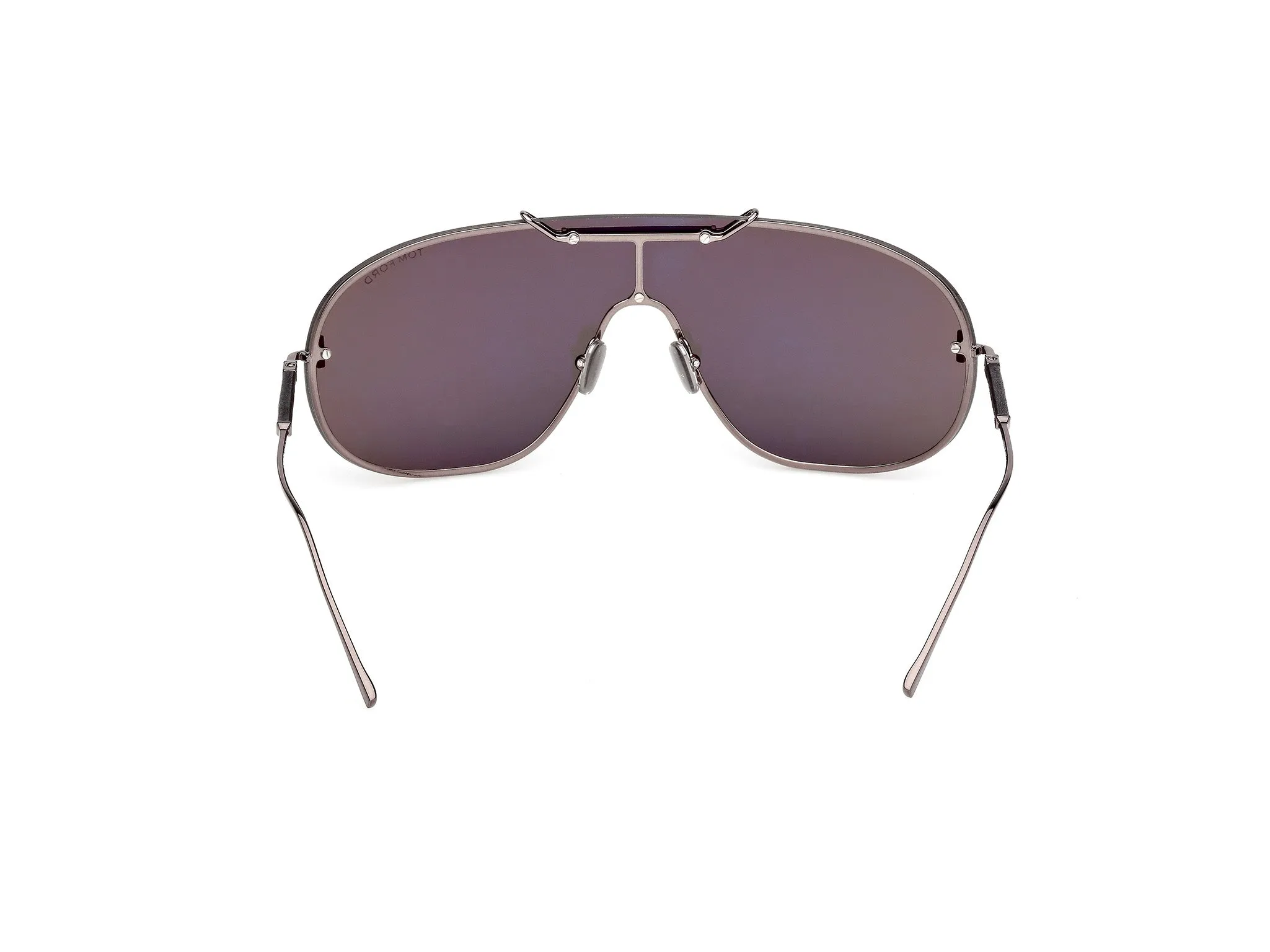 TOM FORD FT1309 TYLER-02 08A Occhiali da sole Metallo Canna di fucile Fumo Maschera Normale - immagine 4
