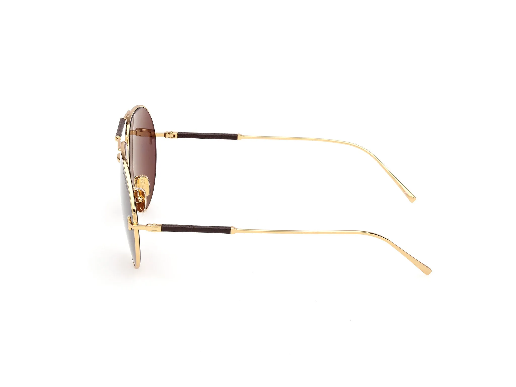 TOM FORD FT1308 LOU-02 30E Occhiali da sole Metallo Oro Marrone Pilot Normale - immagine 3