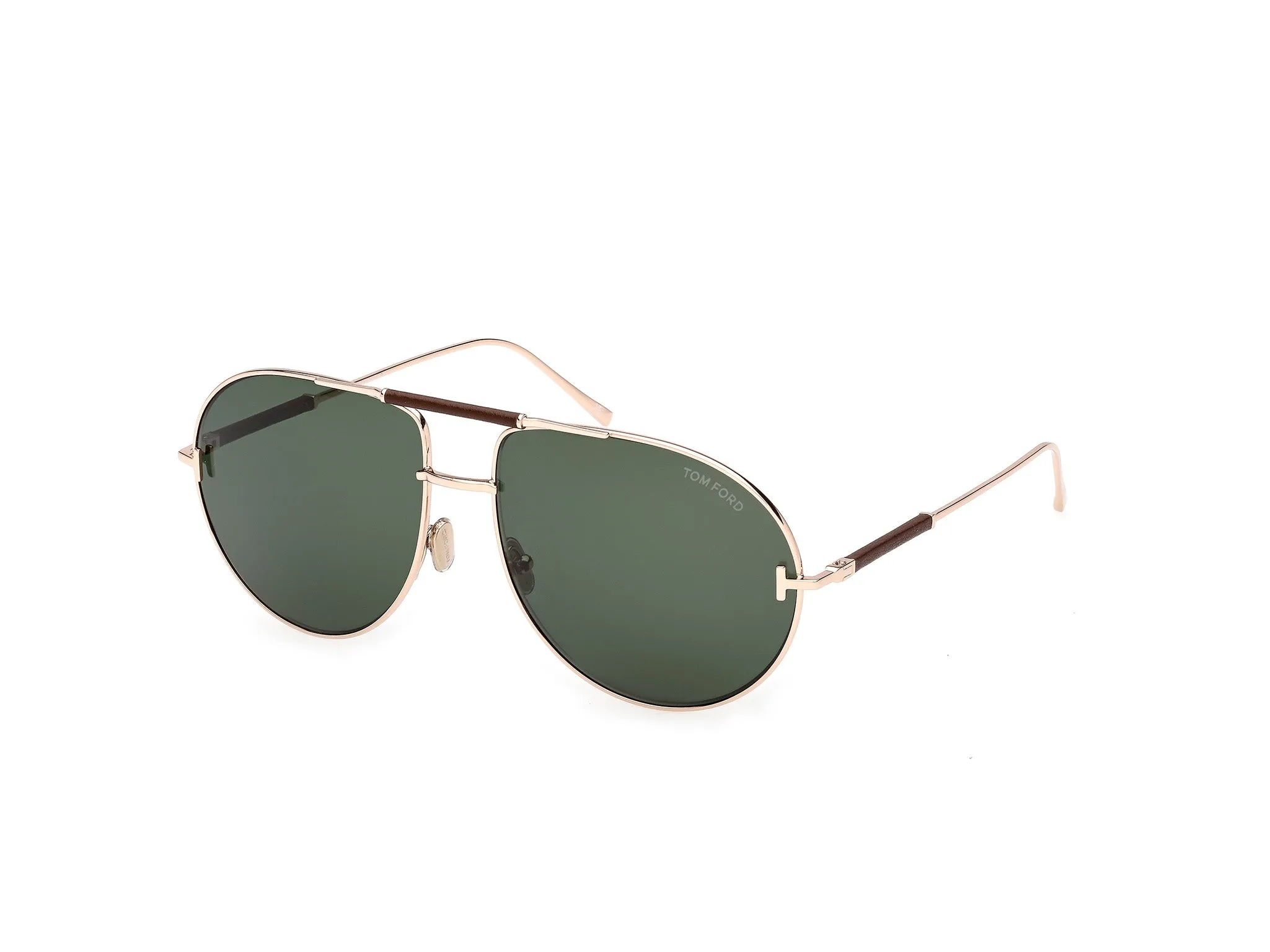 TOM FORD FT1308 LOU-02 28N Occhiali da sole Metallo Oro Verde Pilot Normale - immagine 1