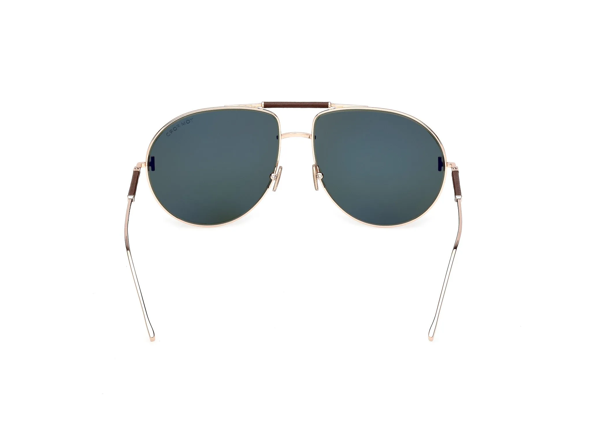 TOM FORD FT1308 LOU-02 28N Occhiali da sole Metallo Oro Verde Pilot Normale - immagine 4