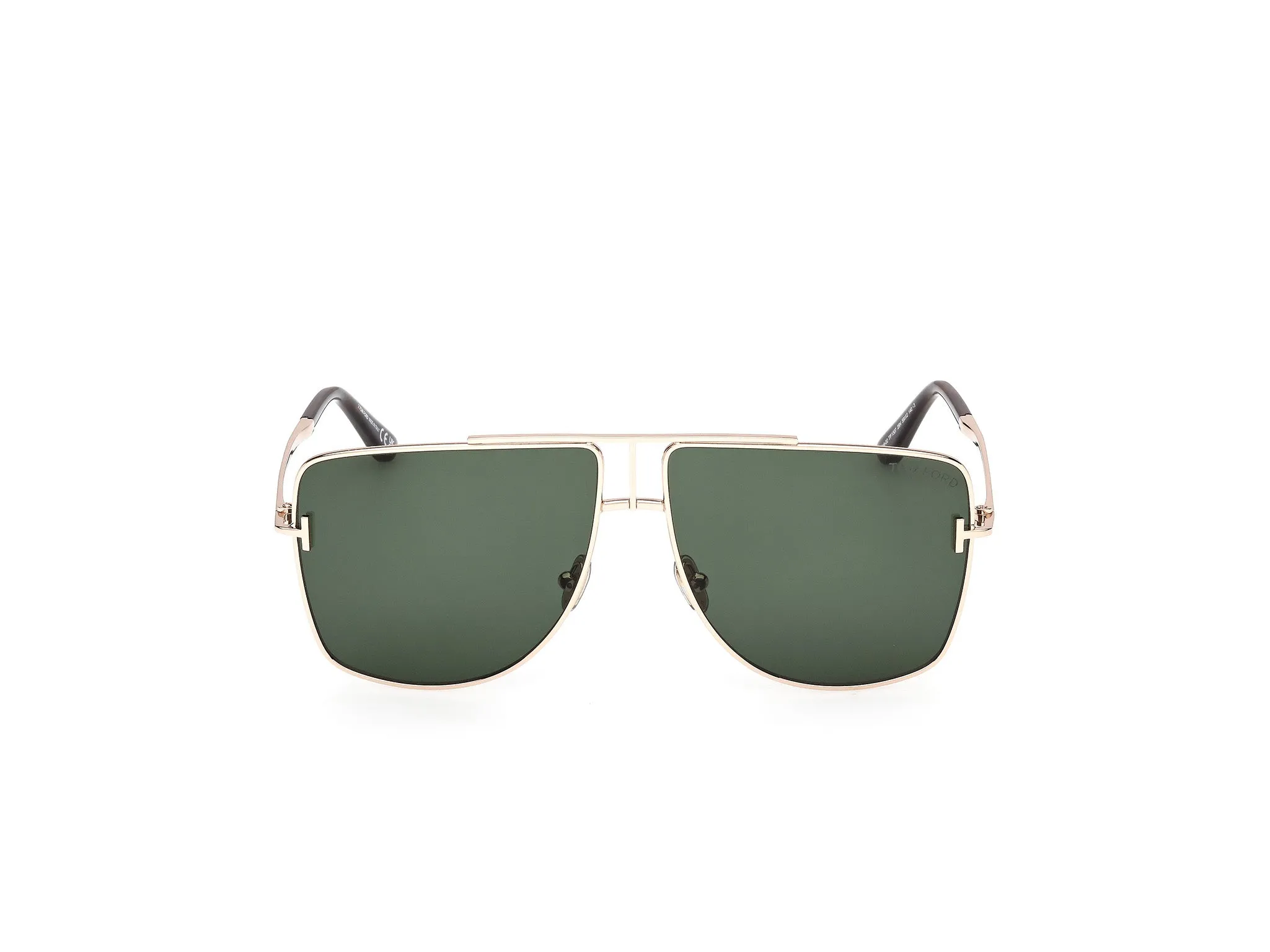 TOM FORD FT1307 ELIOTT-02 28N Occhiali da sole Metallo Oro Verde Squadrata Normale - immagine 2