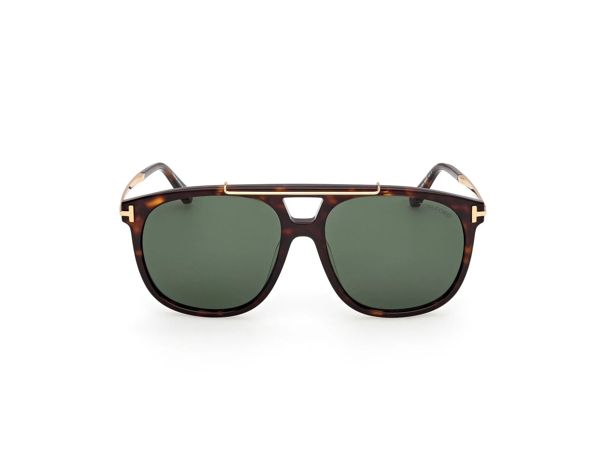 TOM FORD FT1306 SAM-02 52N Occhiali da sole Acetato Havana Verde Squadrata Normale - immagine 2