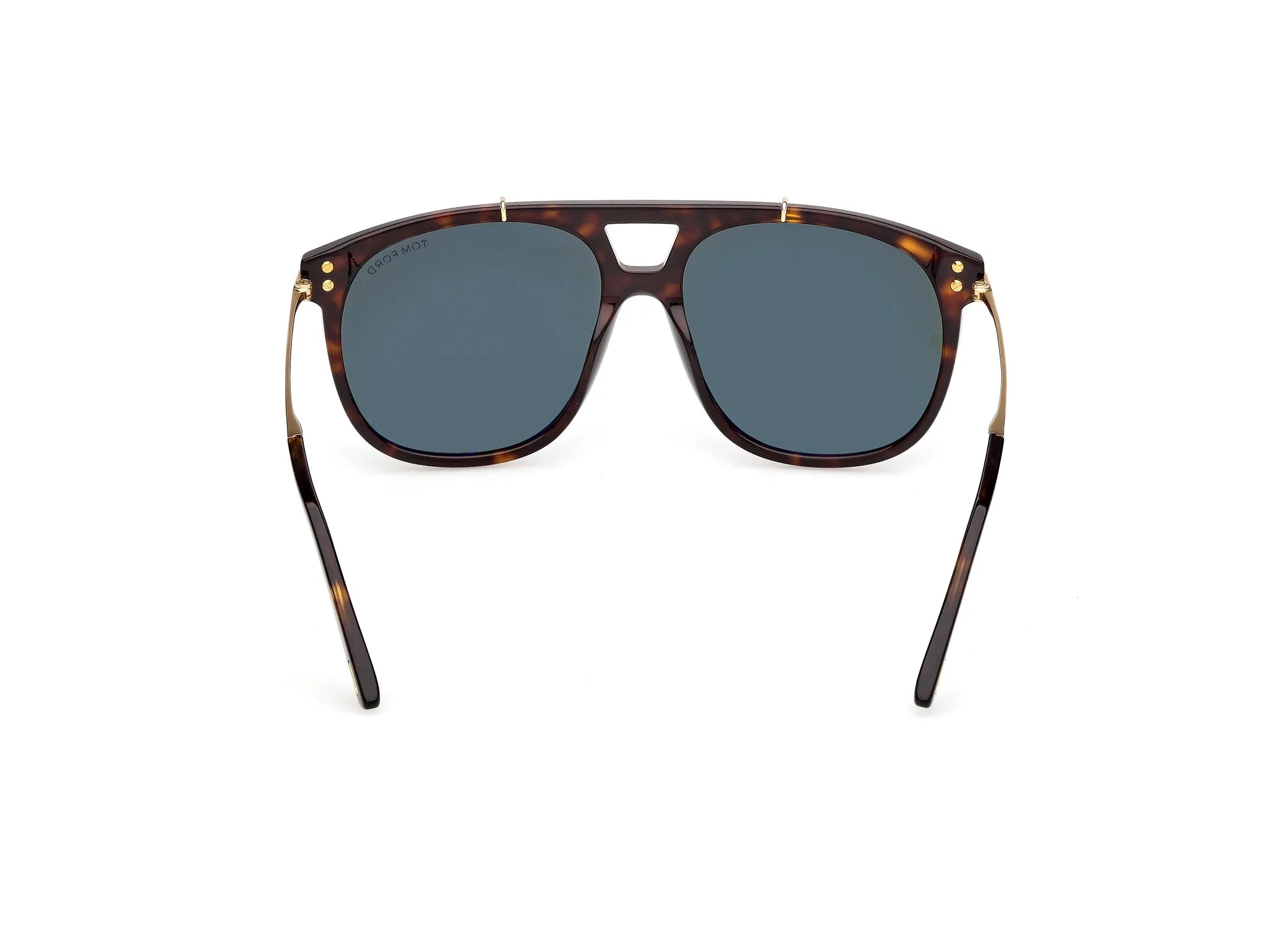 TOM FORD FT1306 SAM-02 52N Occhiali da sole Acetato Havana Verde Squadrata Normale - immagine 4