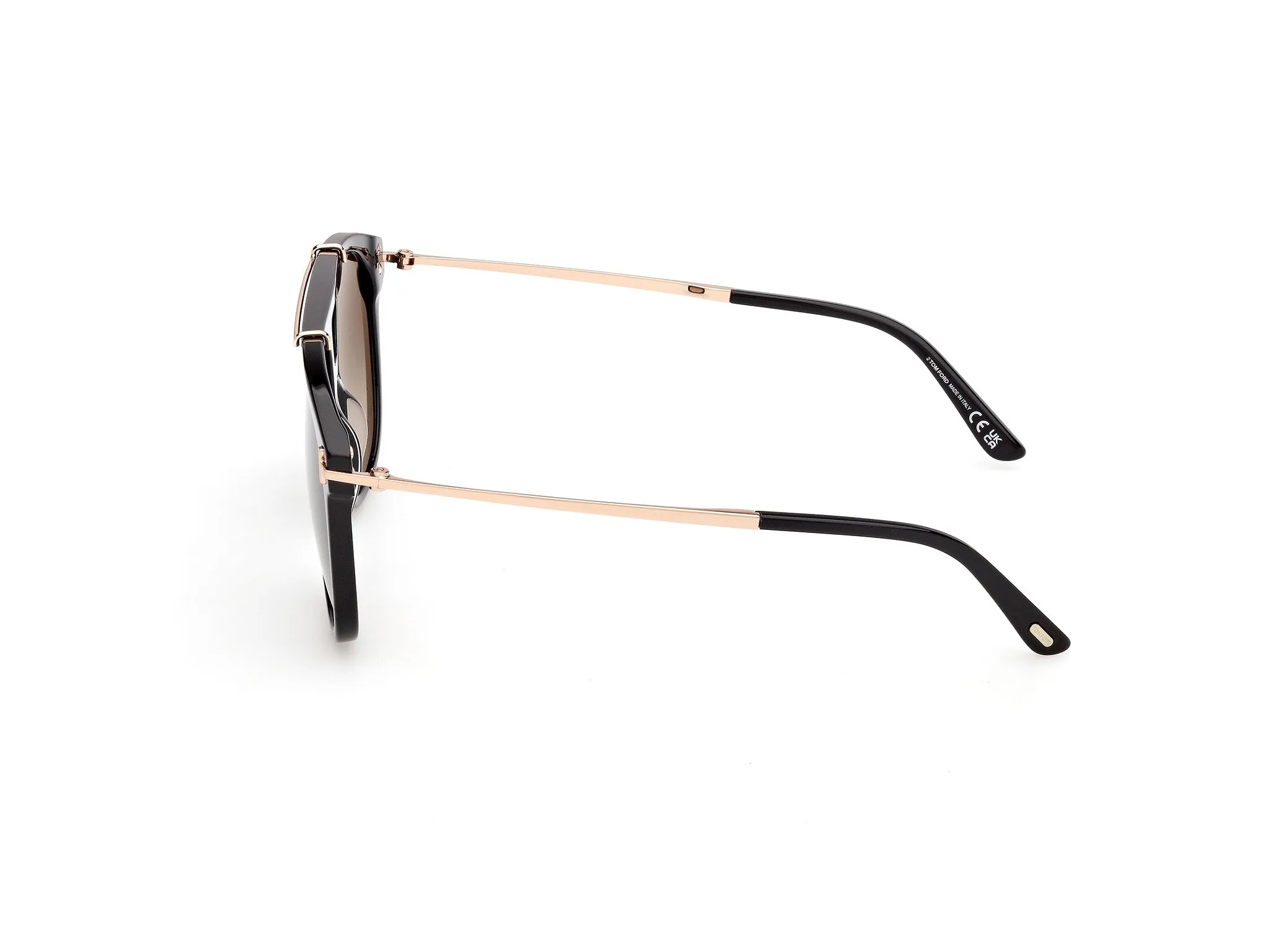 TOM FORD FT1306 SAM-02 01B Occhiali da sole Acetato Nero Fumo Squadrata Normale - immagine 3