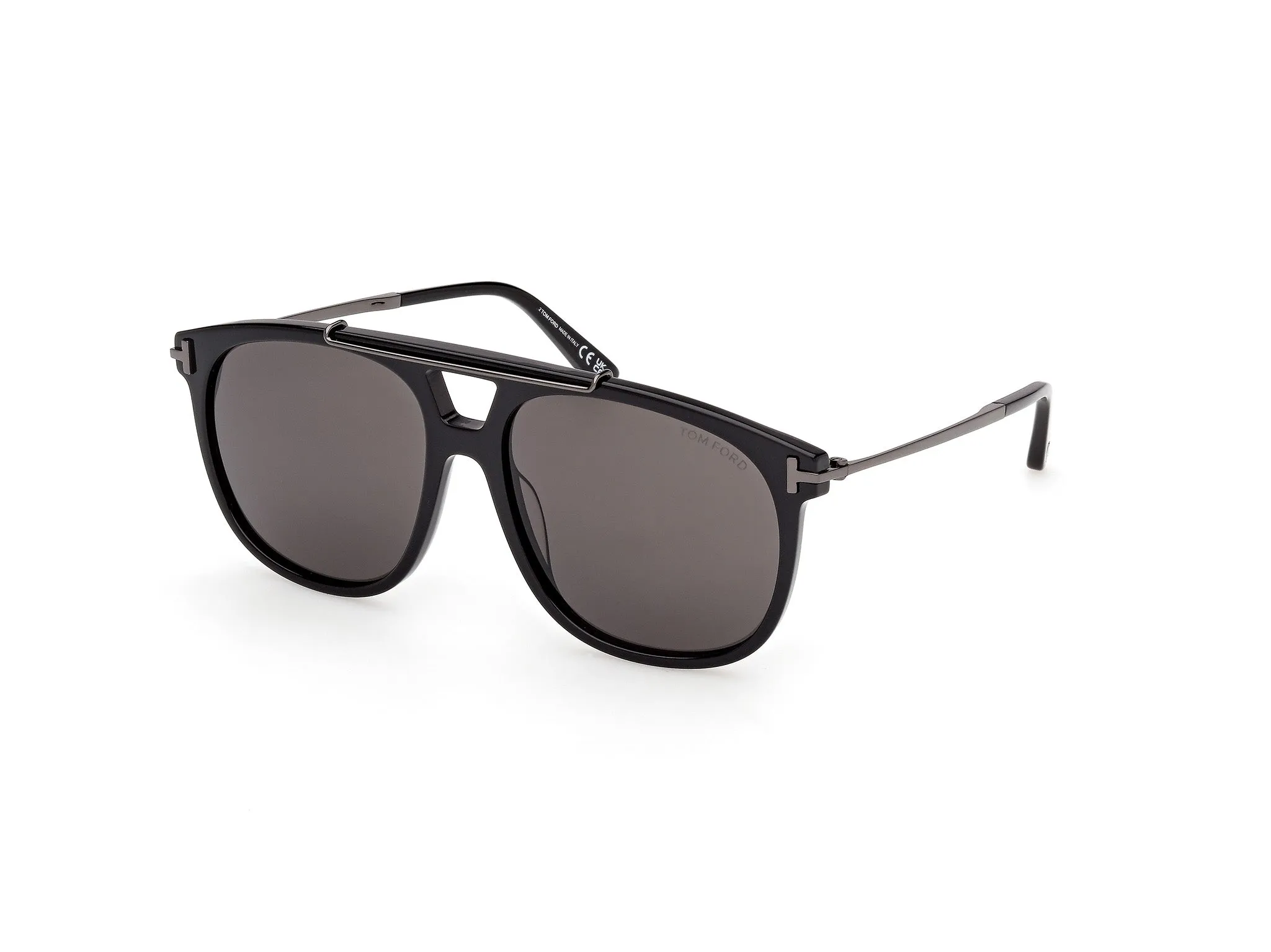TOM FORD FT1306 SAM-02 01A Occhiali da sole Acetato Nero Fumo Squadrata Normale - immagine 1