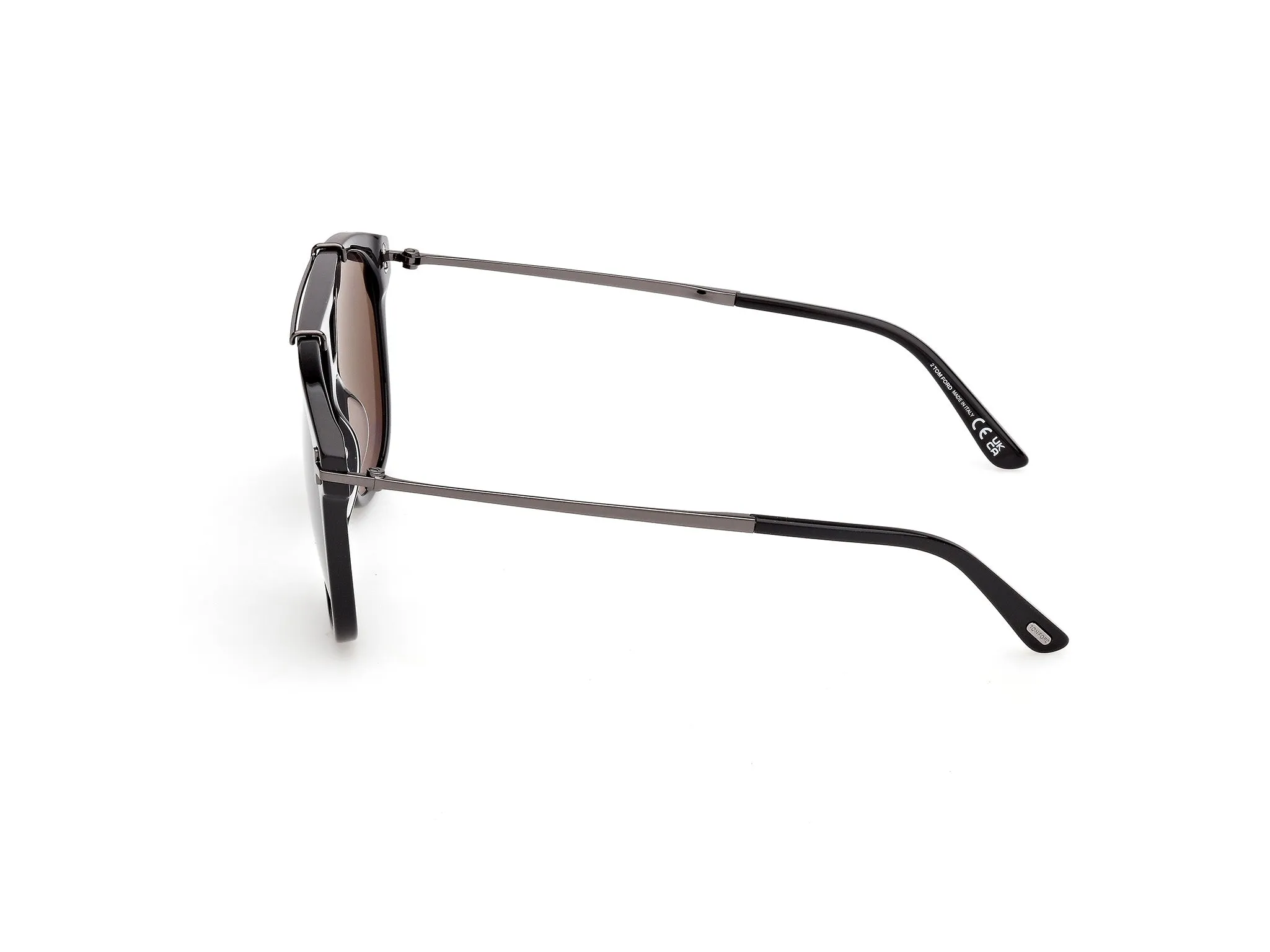 TOM FORD FT1306 SAM-02 01A Occhiali da sole Acetato Nero Fumo Squadrata Normale - immagine 3