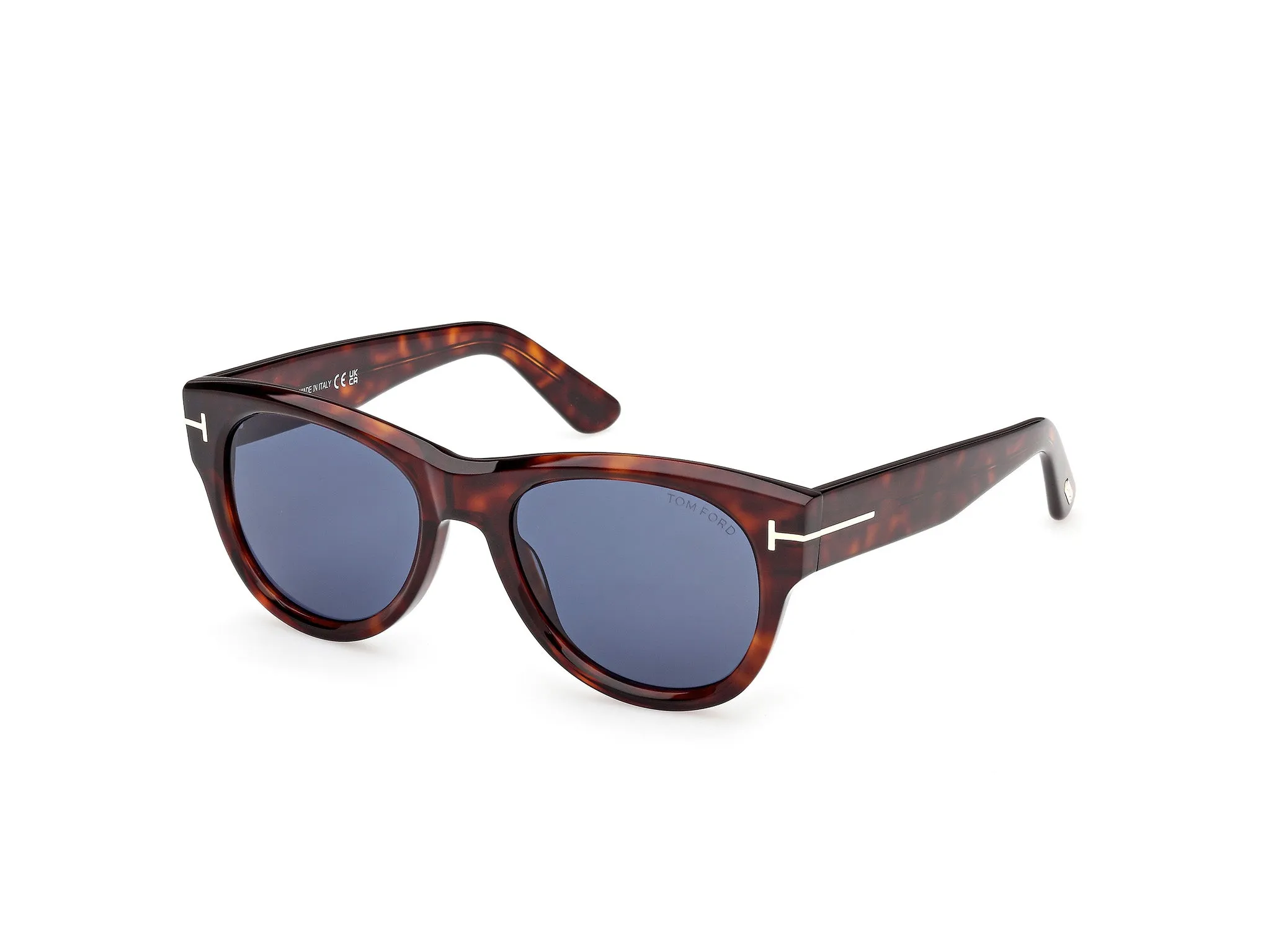 TOM FORD FT1305 BURTON-02 54V Occhiali da sole Acetato Havana Blu Rotonda Normale - immagine 1