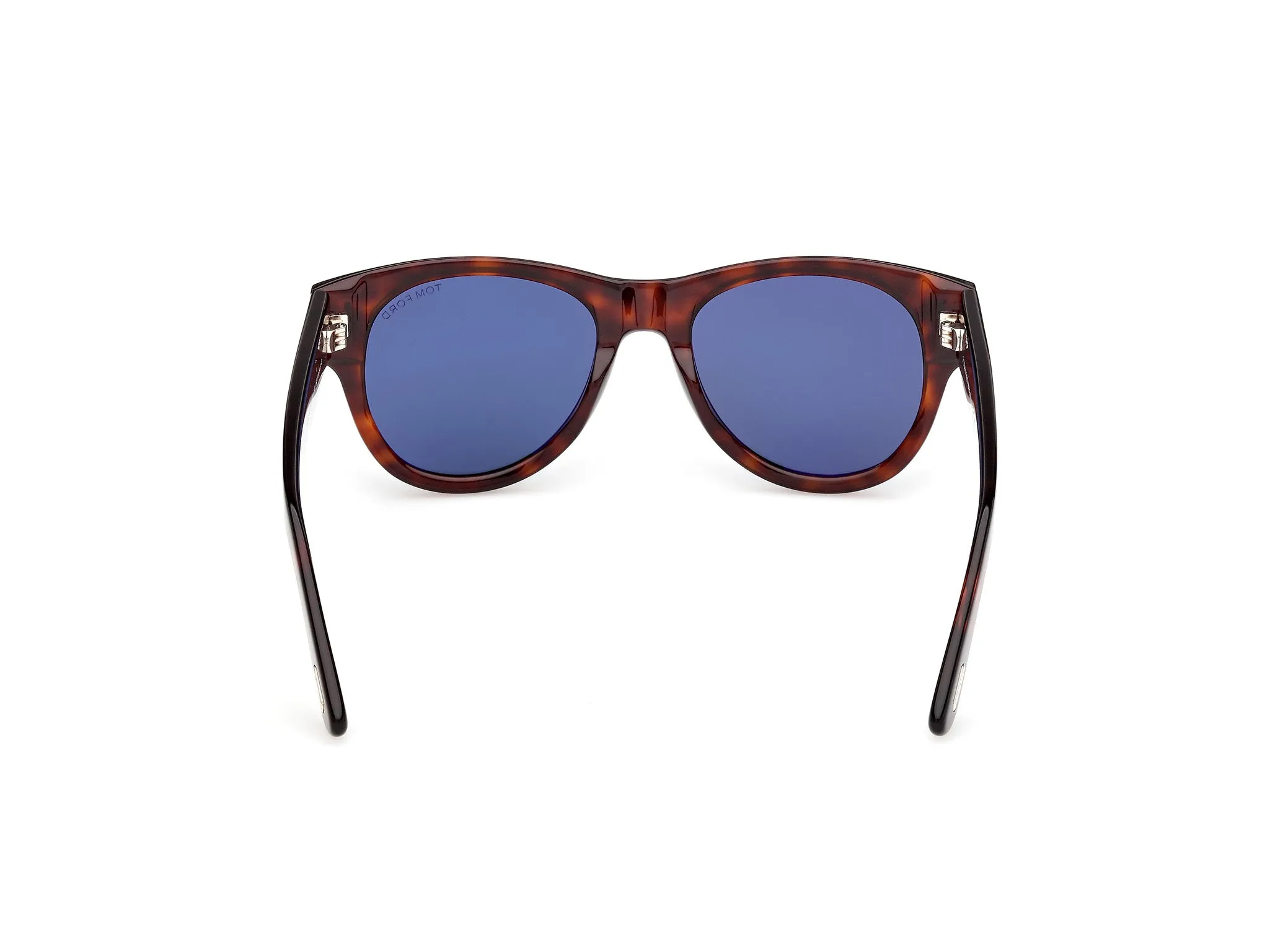 TOM FORD FT1305 BURTON-02 54V Occhiali da sole Acetato Havana Blu Rotonda Normale - immagine 4