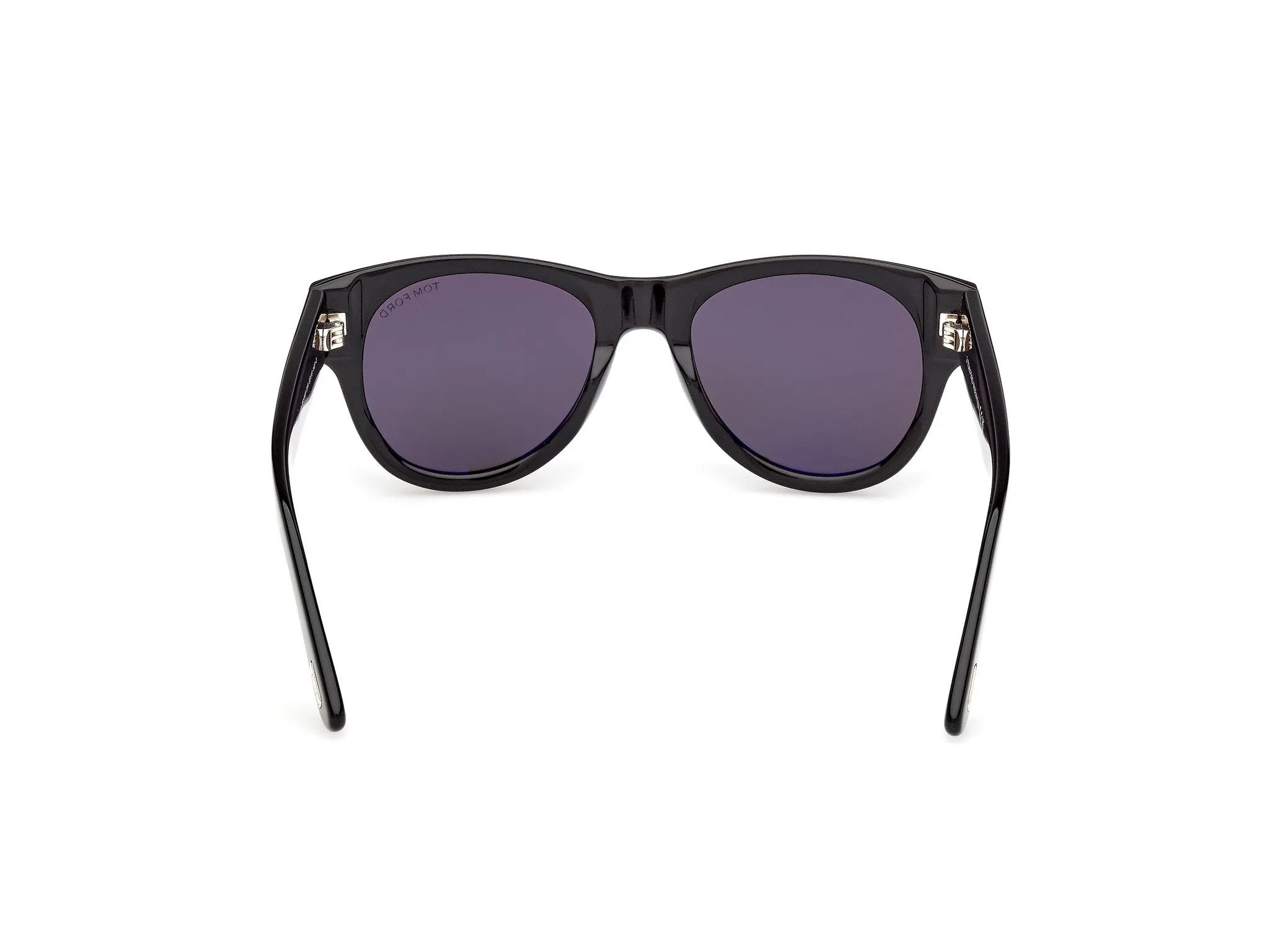 TOM FORD FT1305 BURTON-02 01A Occhiali da sole Acetato Nero Fumo Rotonda Normale - immagine 4