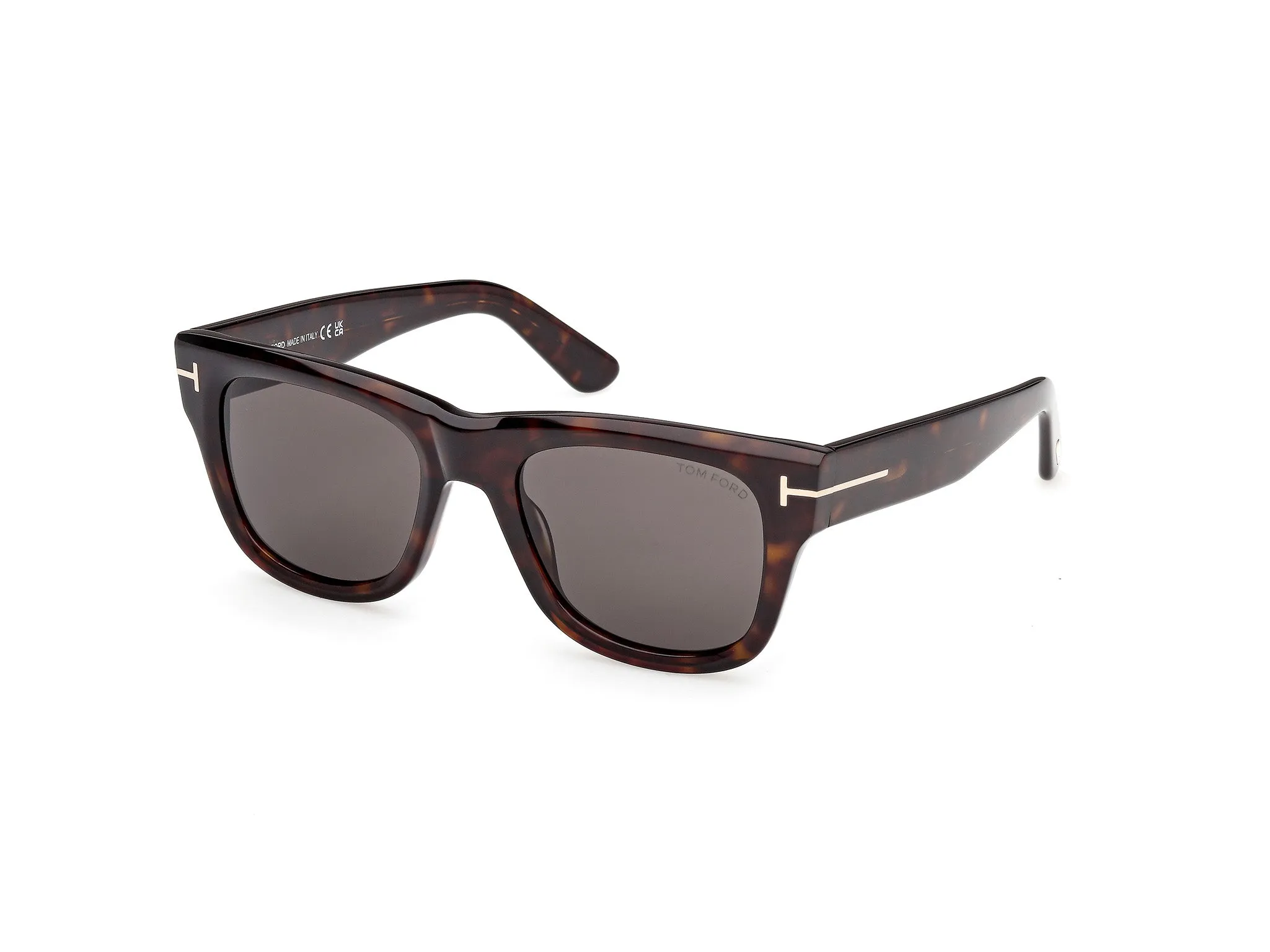 TOM FORD FT1304 FINN-02 52A Occhiali da sole Acetato Havana Fumo Squadrata Normale - immagine 1