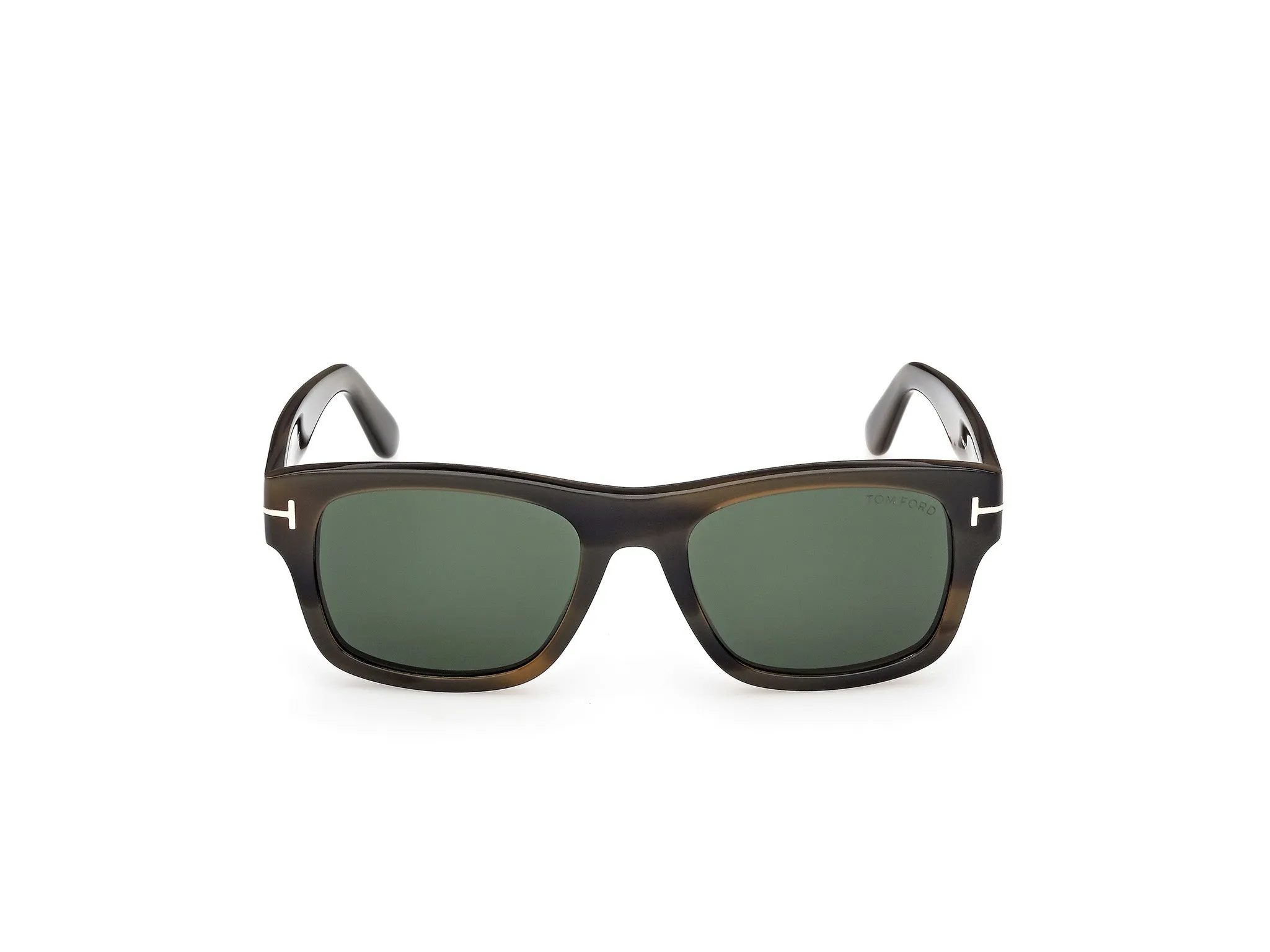 TOM FORD FT1303 SMITH-02 55N Occhiali da sole Acetato Havana Verde Squadrata Normale - immagine 2