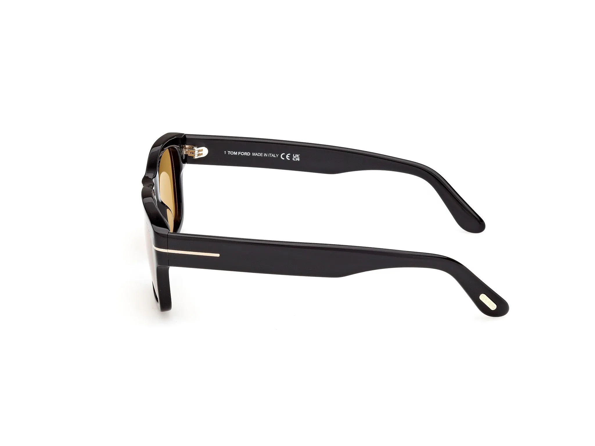 TOM FORD FT1303 SMITH-02 01E Occhiali da sole Acetato Nero Marrone Squadrata Normale - immagine 3