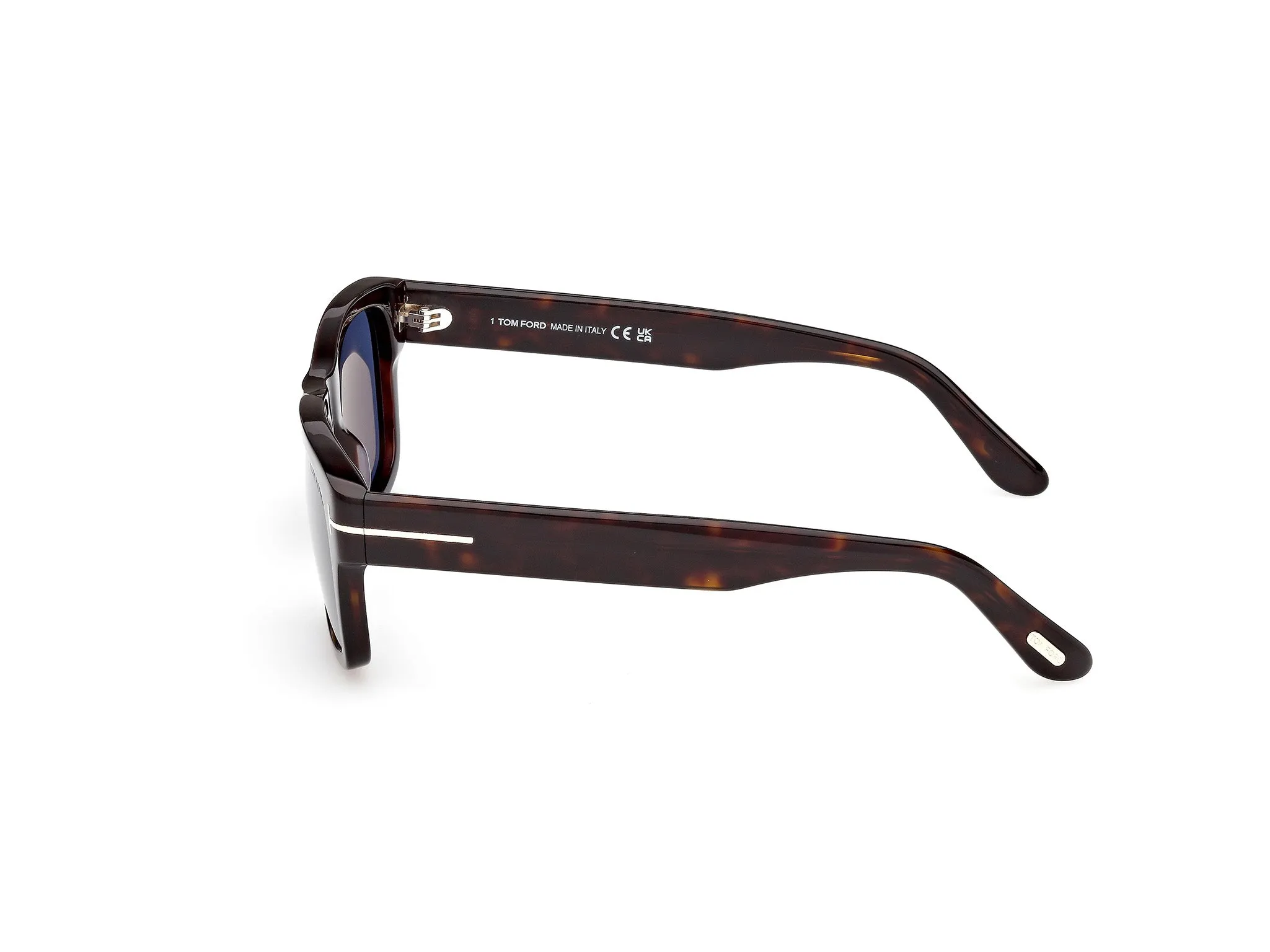TOM FORD FT1303 SMITH-02 52V Occhiali da sole Acetato Havana Blu Squadrata Normale - immagine 3