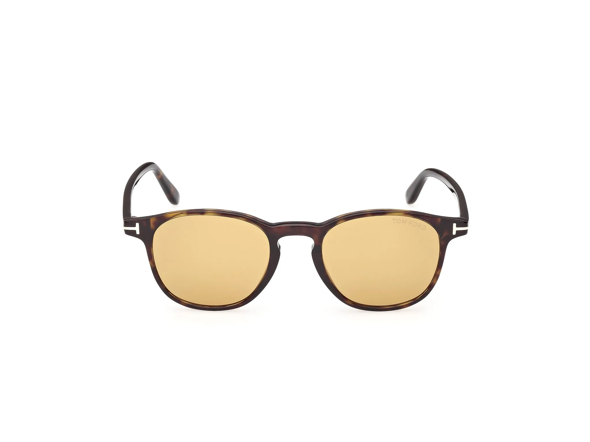 TOM FORD FT1302 HOLT-02 52E Occhiali da sole Acetato Havana Marrone Rotonda Normale - immagine 2