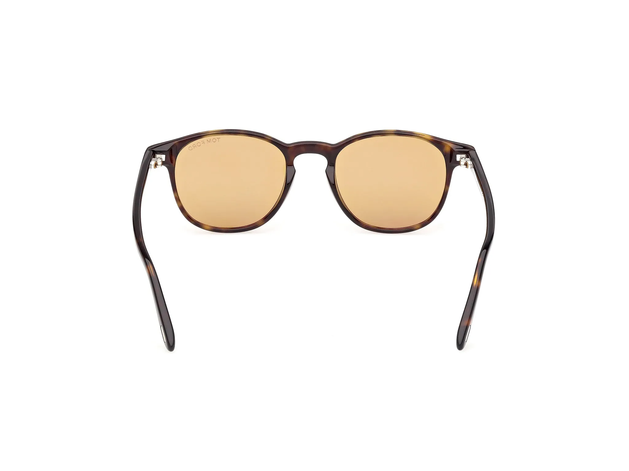 TOM FORD FT1302 HOLT-02 52E Occhiali da sole Acetato Havana Marrone Rotonda Normale - immagine 4