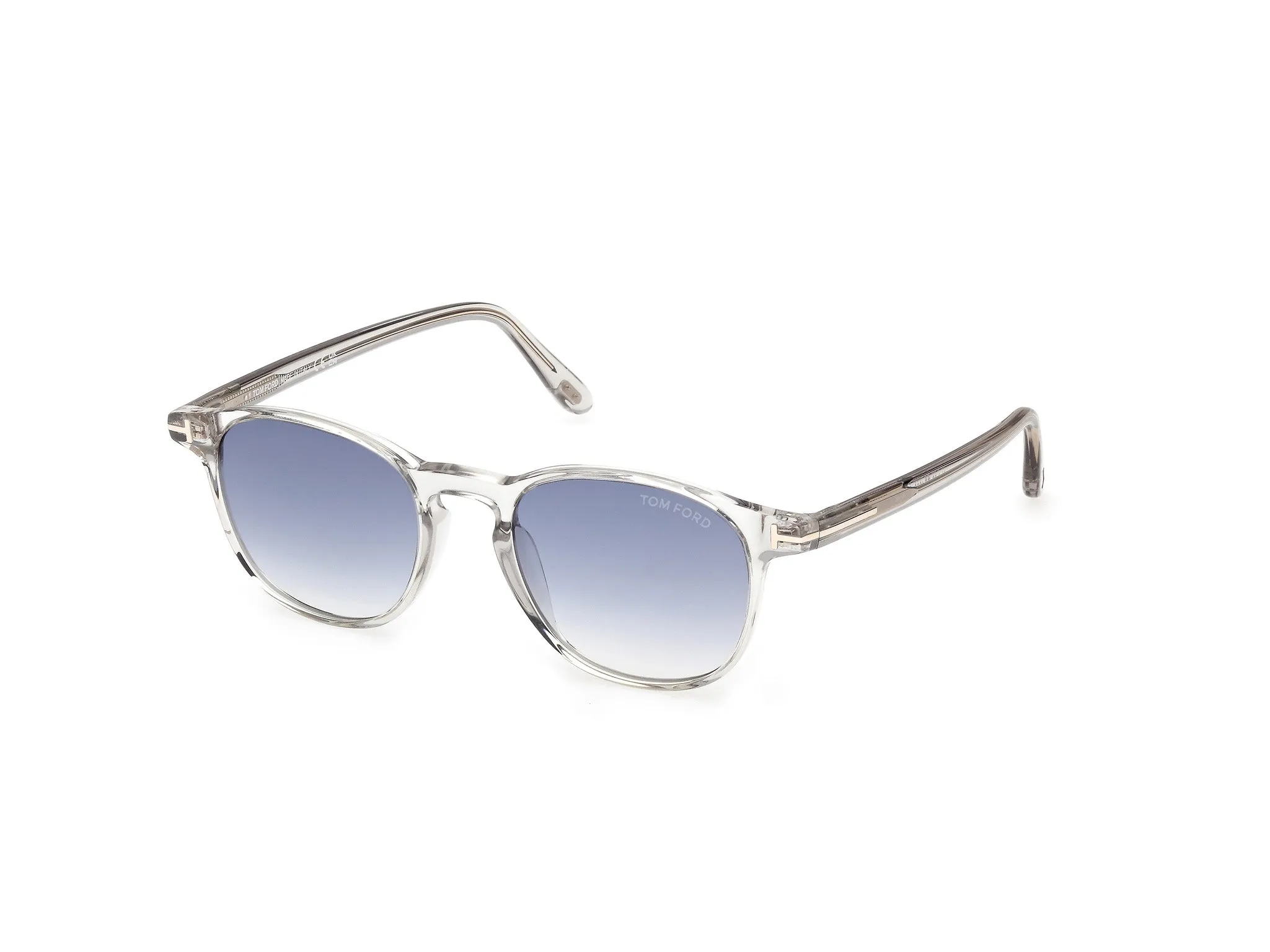 TOM FORD FT1302 HOLT-02 20W Occhiali da sole Acetato Grigio Blu Rotonda Normale - immagine 1