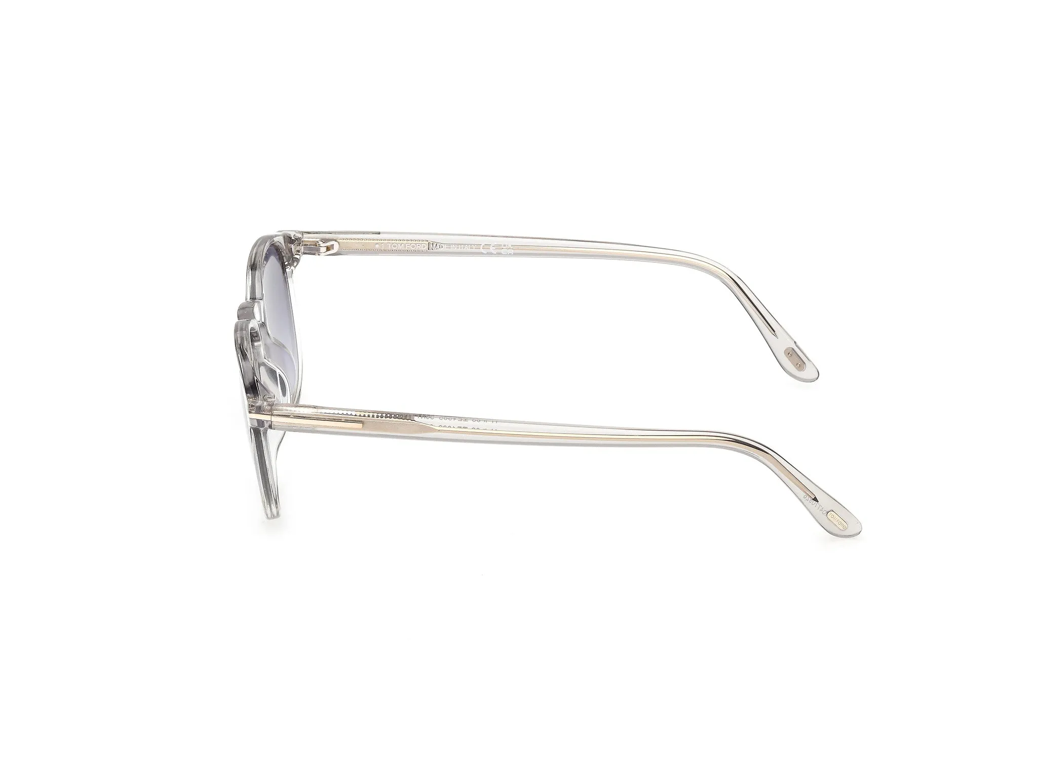 TOM FORD FT1302 HOLT-02 20W Occhiali da sole Acetato Grigio Blu Rotonda Normale - immagine 3