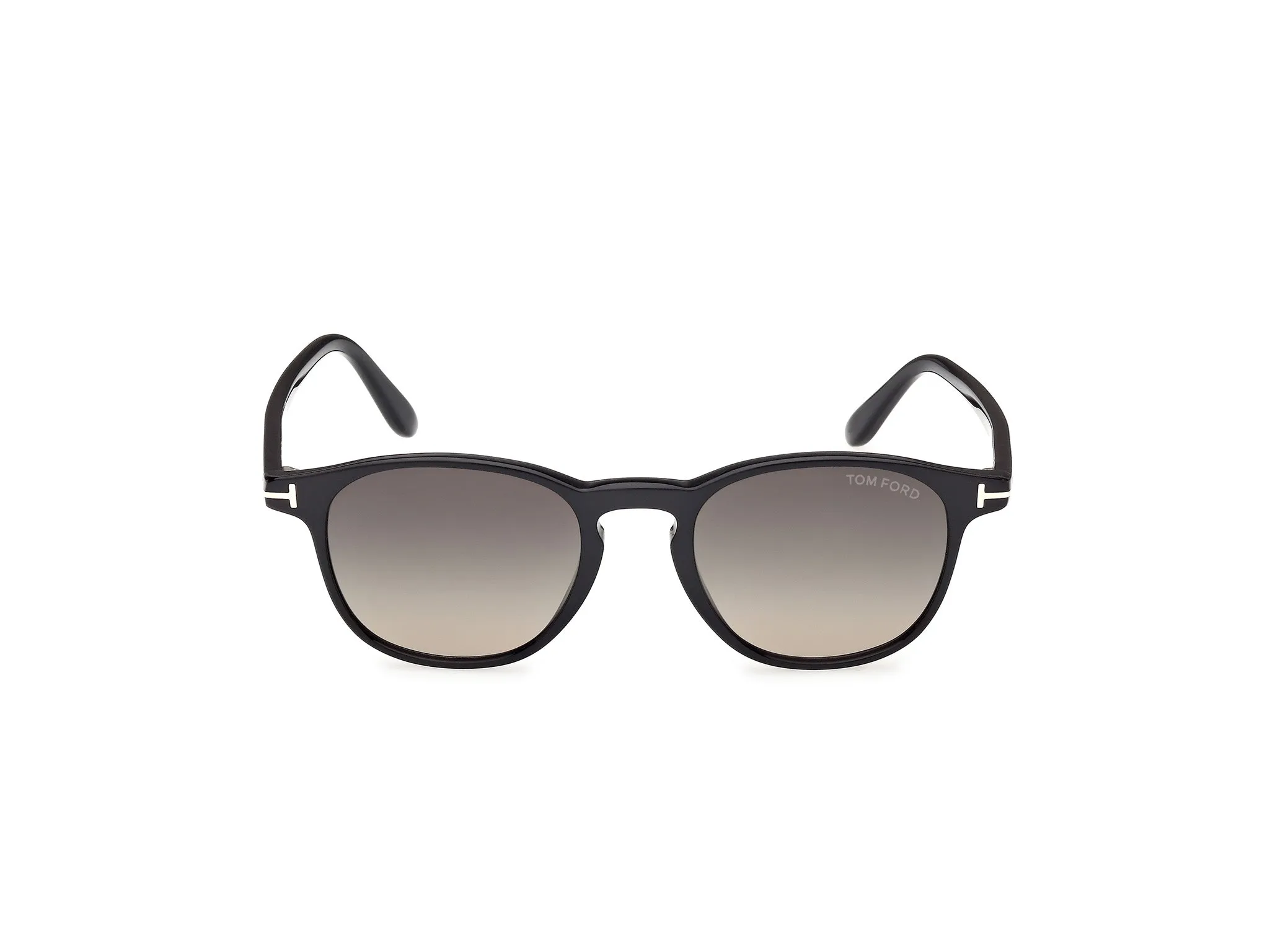 TOM FORD FT1302 HOLT-02 01B Occhiali da sole Acetato Nero Fumo Rotonda Normale - immagine 2