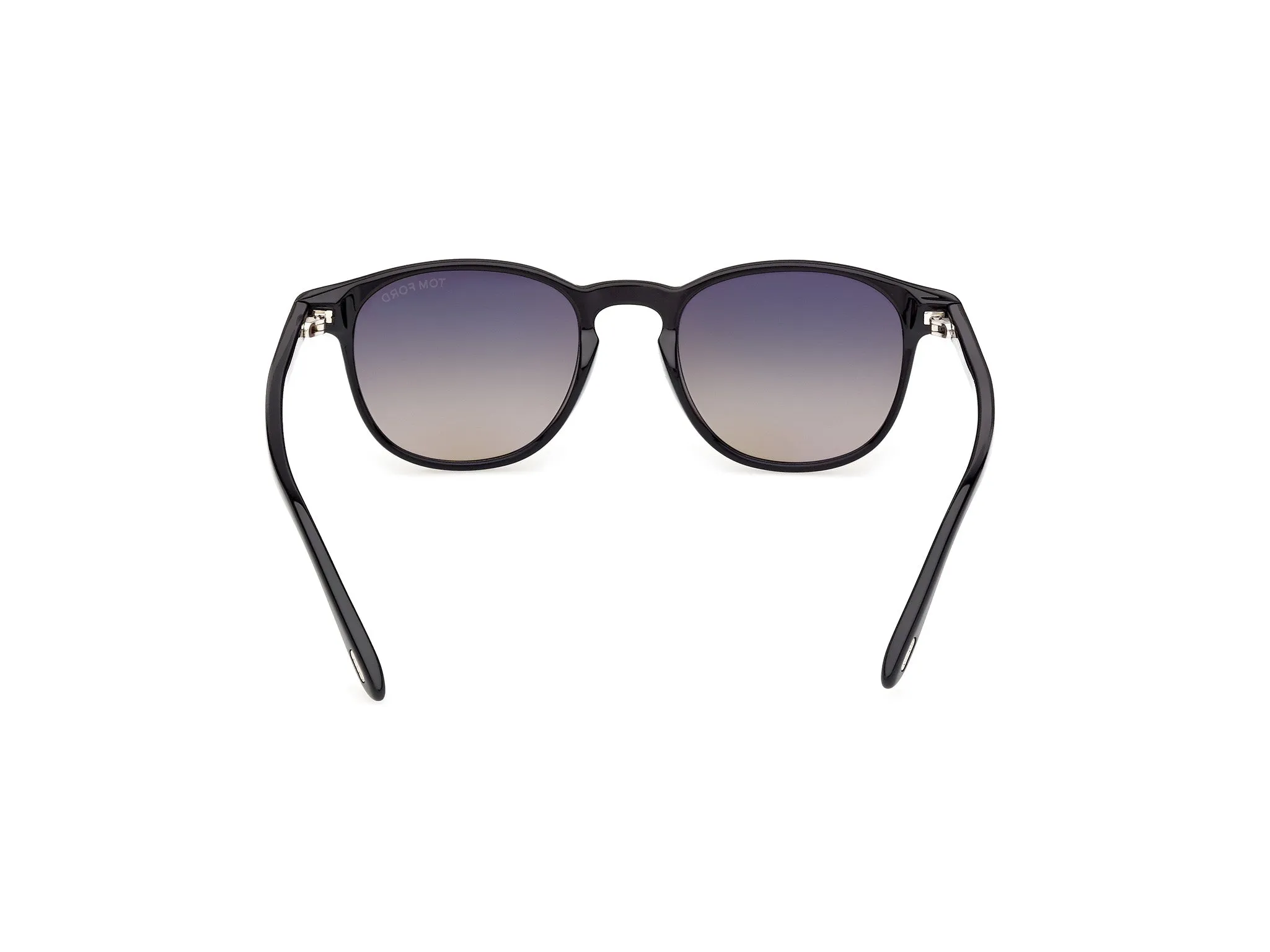 TOM FORD FT1302 HOLT-02 01B Occhiali da sole Acetato Nero Fumo Rotonda Normale - immagine 4
