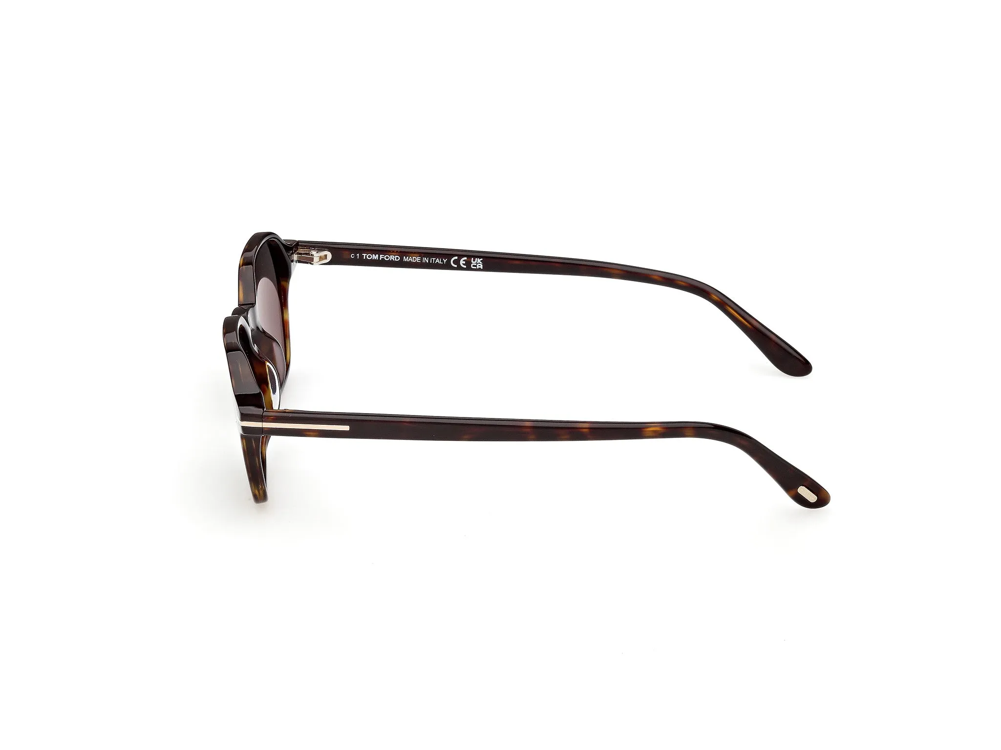 TOM FORD FT1301 JOEY-02 52A Occhiali da sole Acetato Havana Fumo Geometrica Normale - immagine 3
