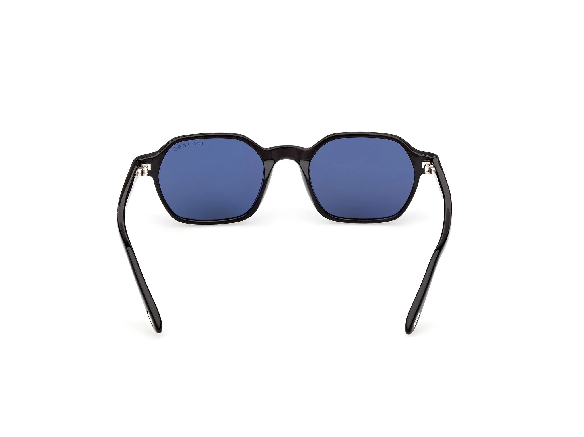 TOM FORD FT1301 JOEY-02 01V Occhiali da sole Acetato Nero Blu Geometrica Normale - immagine 4