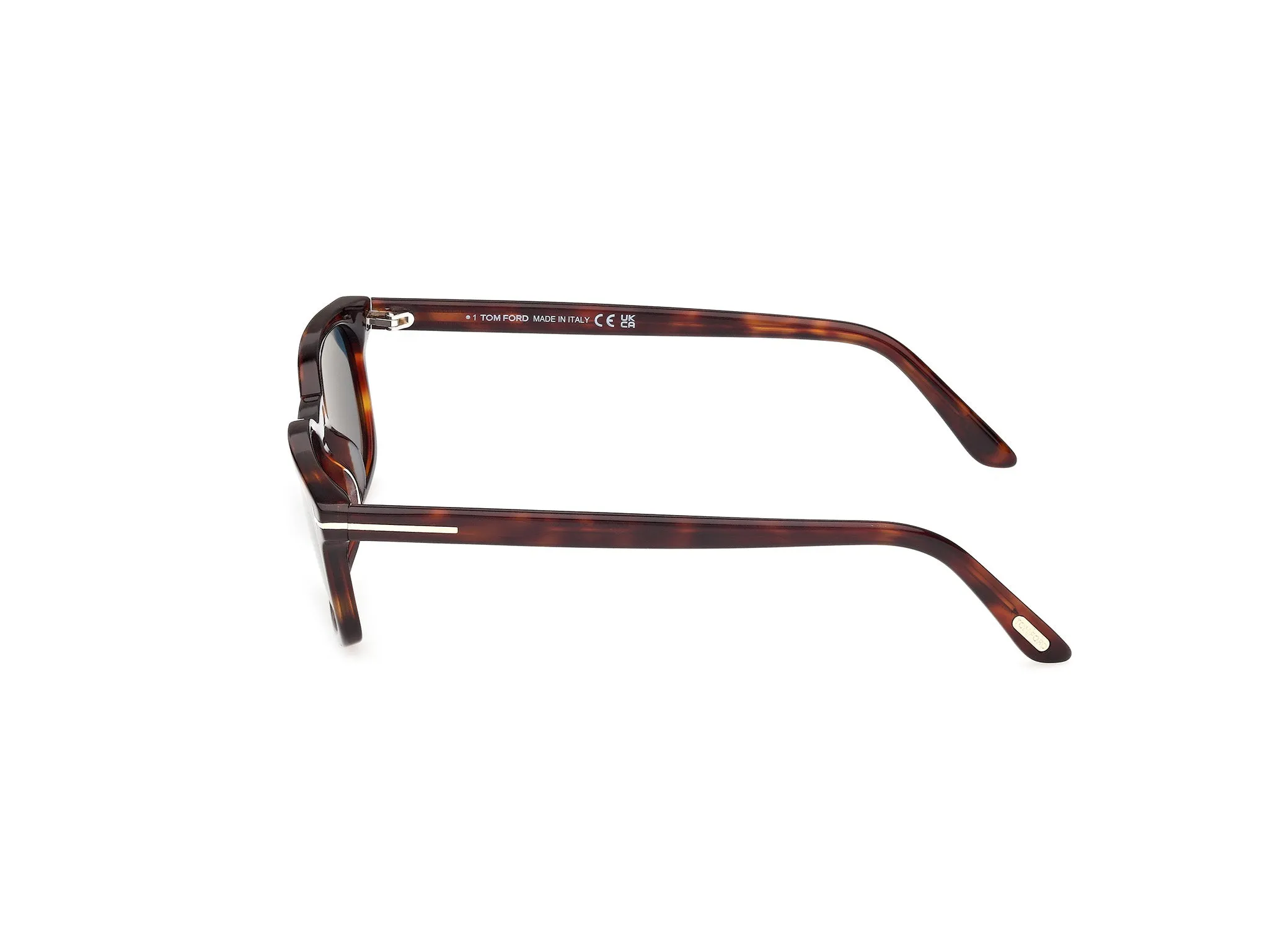 TOM FORD FT1300 MILES-02 54V Occhiali da sole Acetato Havana Blu Squadrata Normale - immagine 3