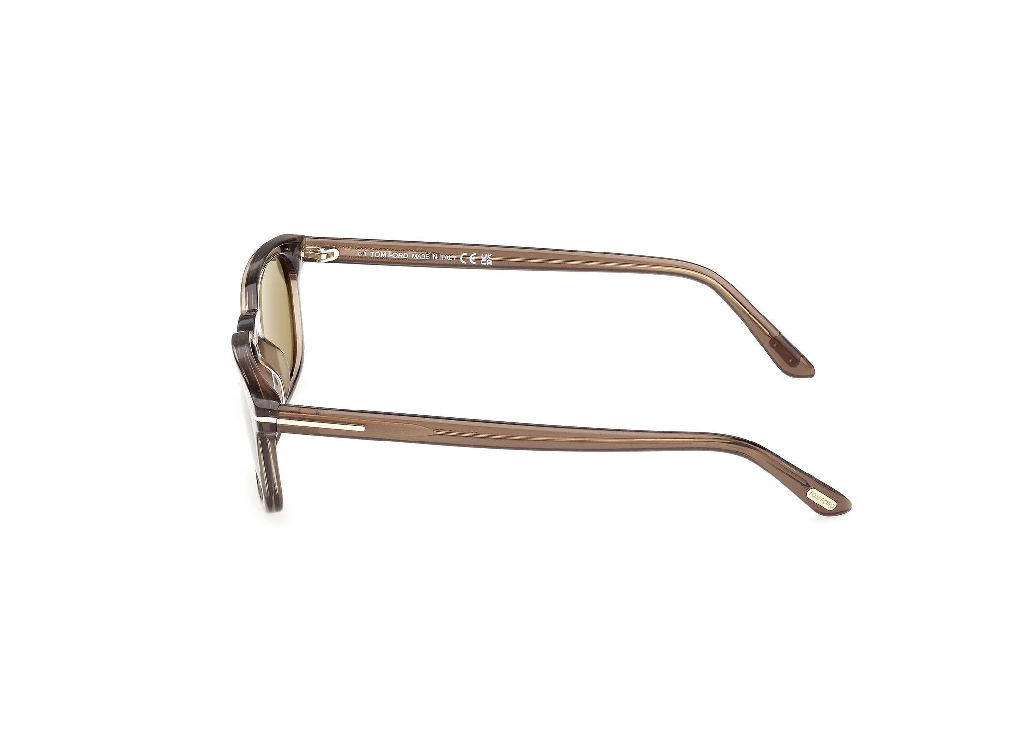 TOM FORD FT1300 MILES-02 45N Occhiali da sole Acetato Marrone Verde Squadrata Normale - immagine 3