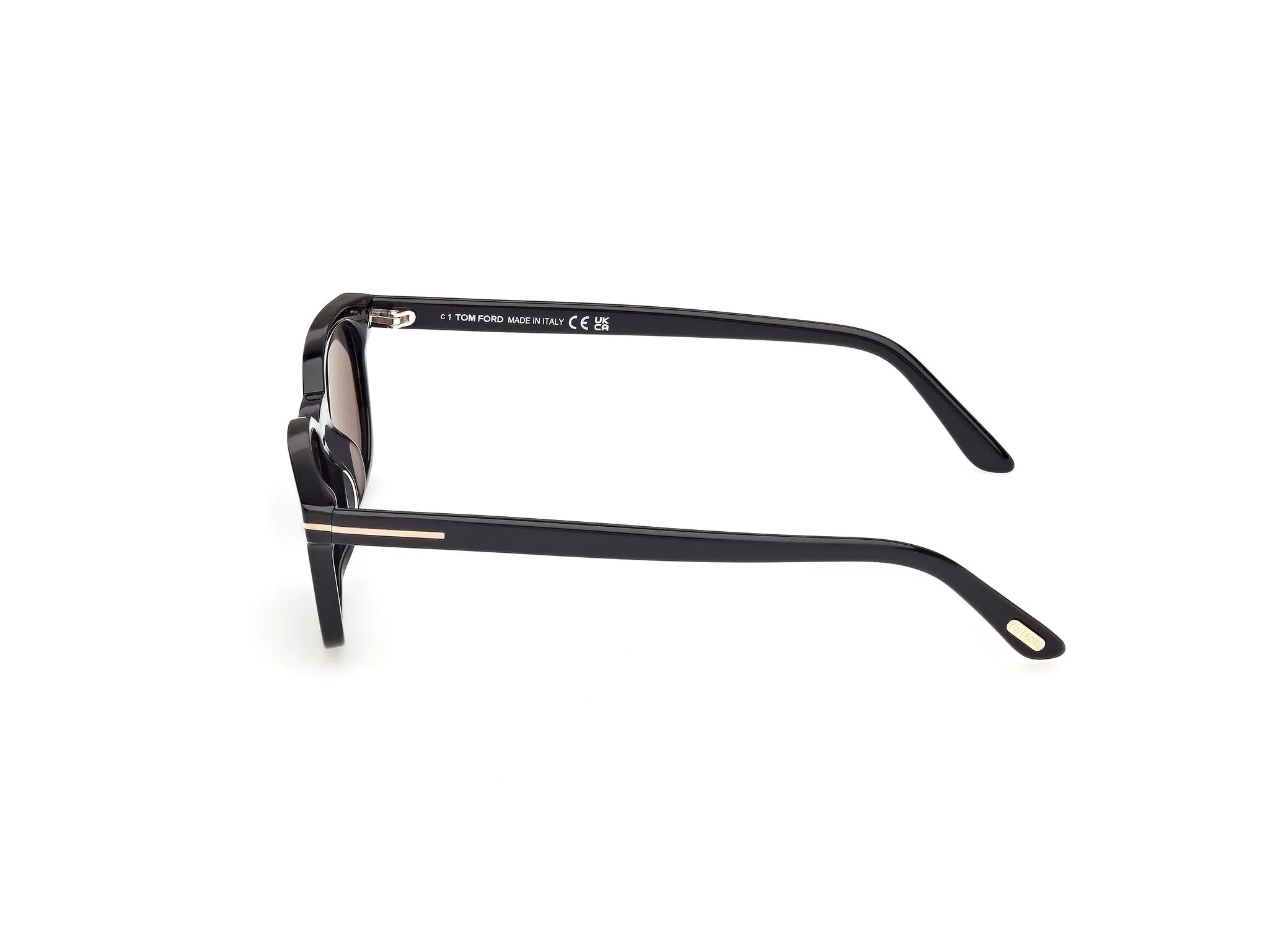 TOM FORD FT1300 MILES-02 01A Occhiali da sole Acetato Nero Fumo Squadrata Normale - immagine 3