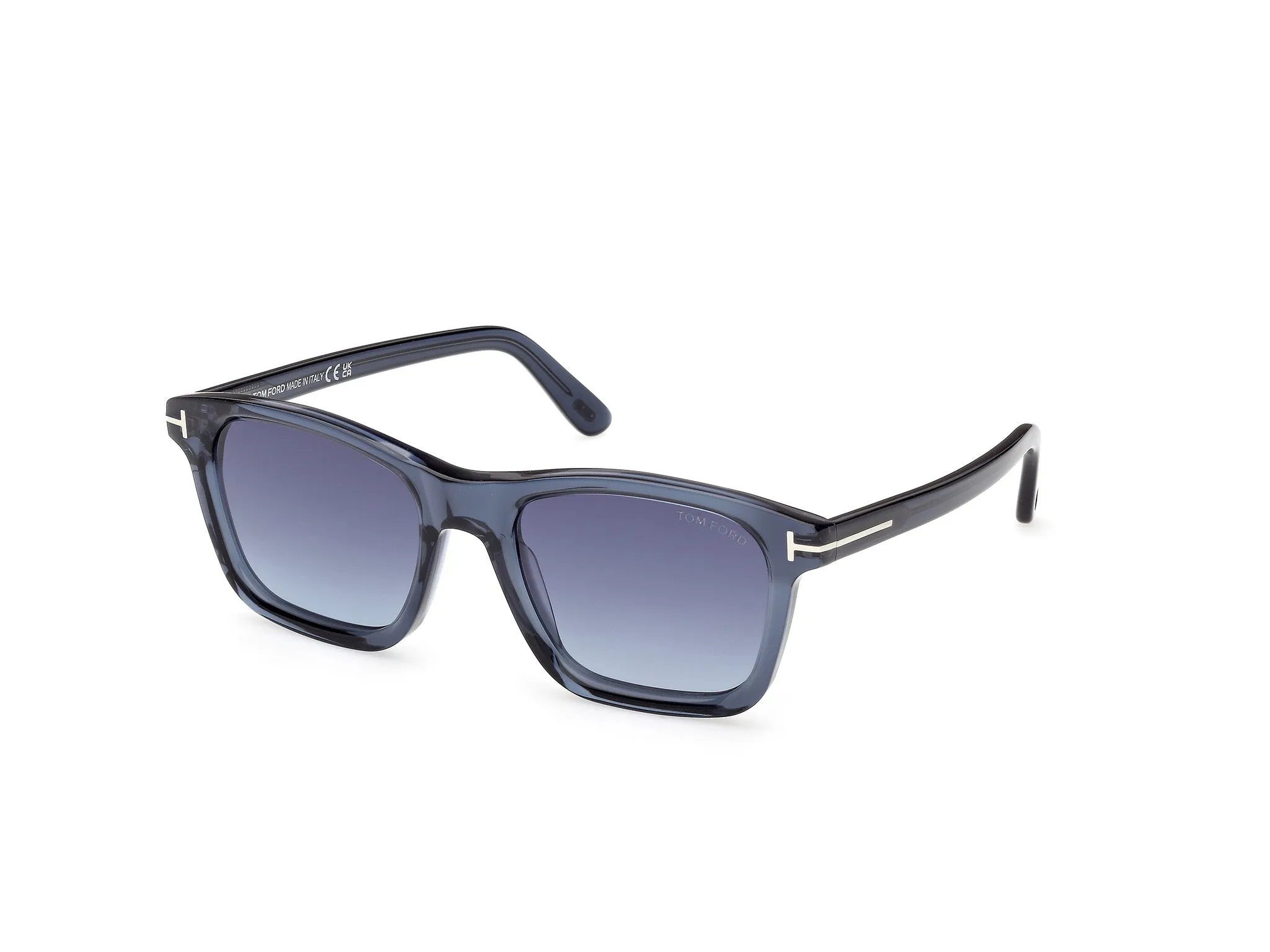 TOM FORD FT1179 BARRON 90W Occhiali da sole Acetato Blu Blu Squadrata Normale - immagine 1