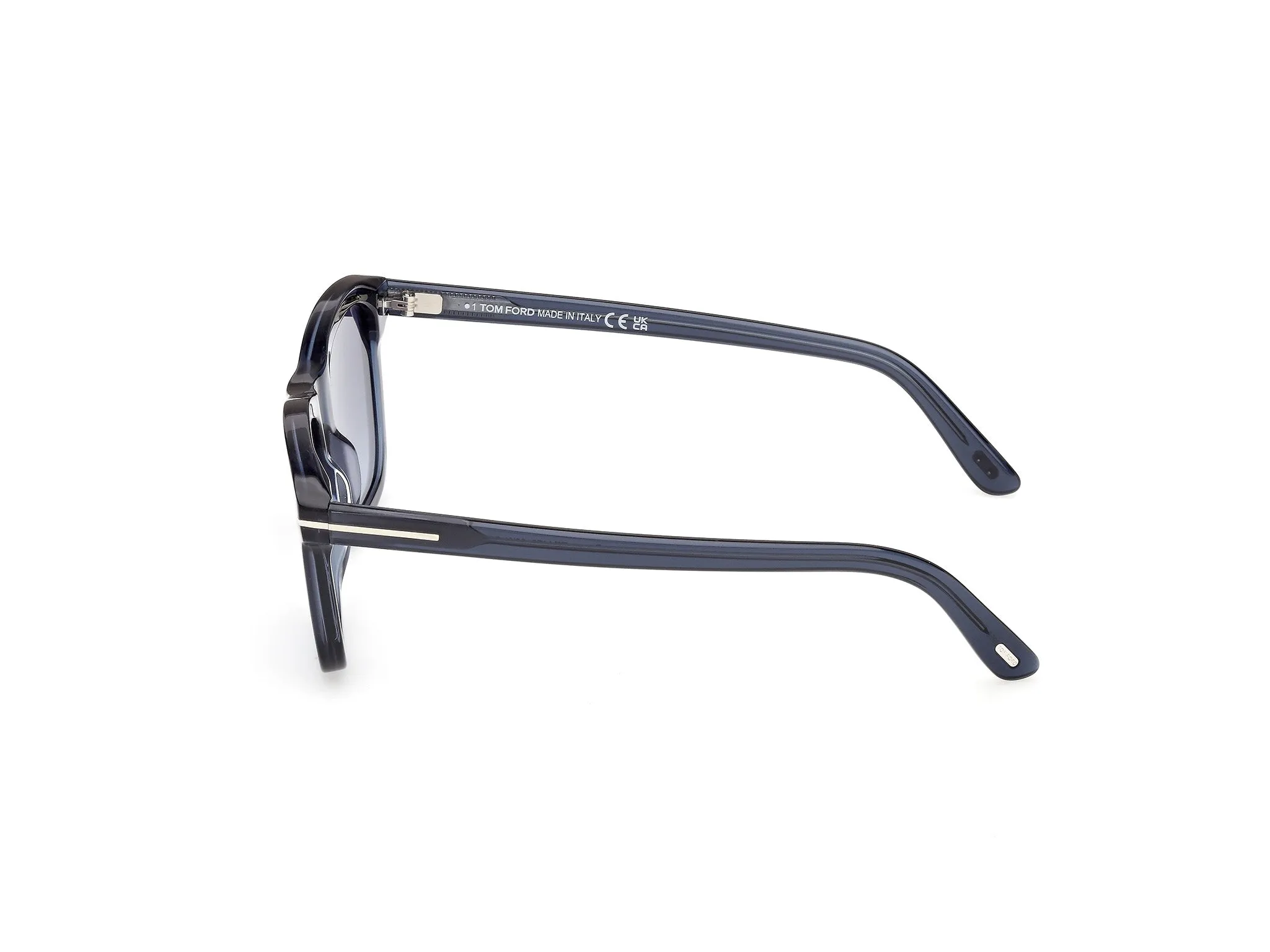 TOM FORD FT1179 BARRON 90W Occhiali da sole Acetato Blu Blu Squadrata Normale - immagine 3