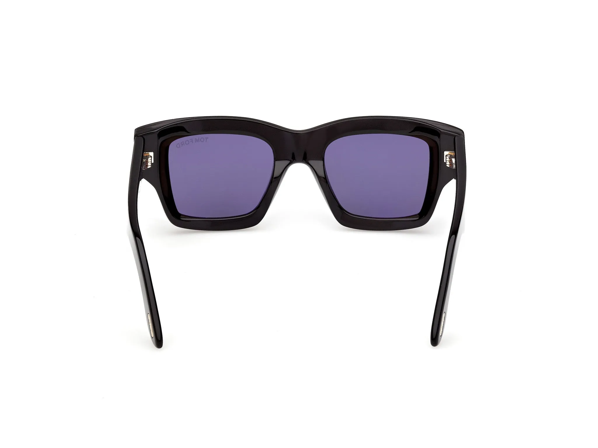 TOM FORD FT1154 ILIAS 01V Occhiali da sole Acetato Nero Blu Squadrata Normale - immagine 4