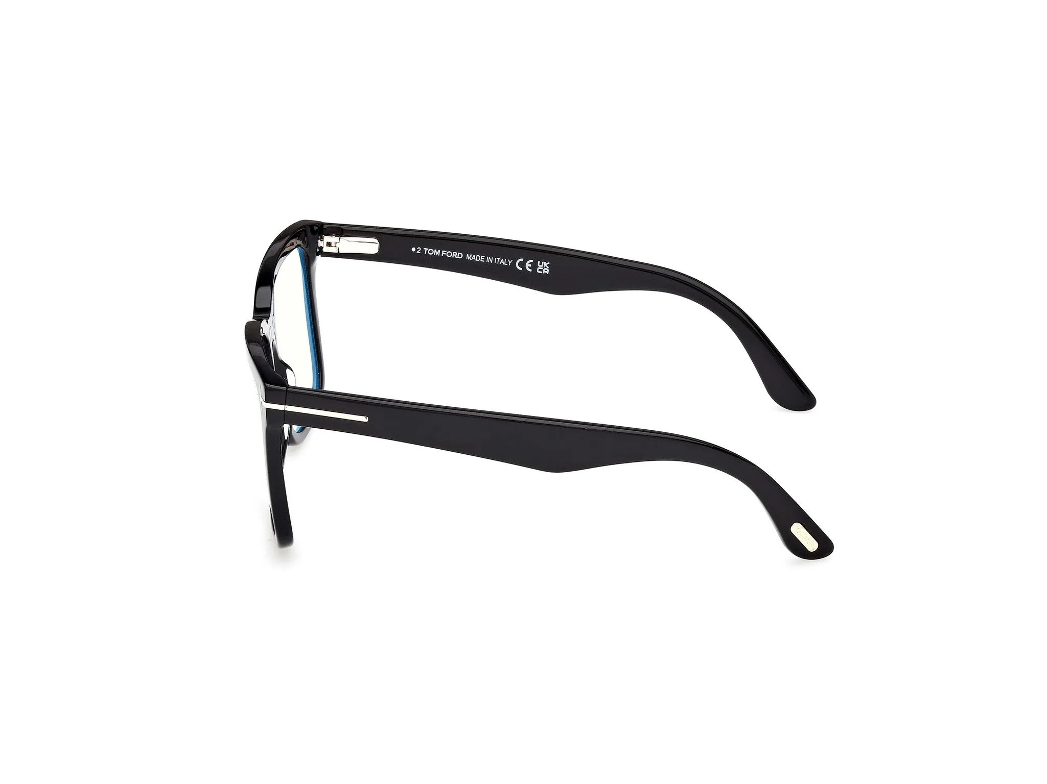 TOM FORD FT6069-B 001 Montature da vista Acetato Nero Fumo Squadrata Normale - immagine 3