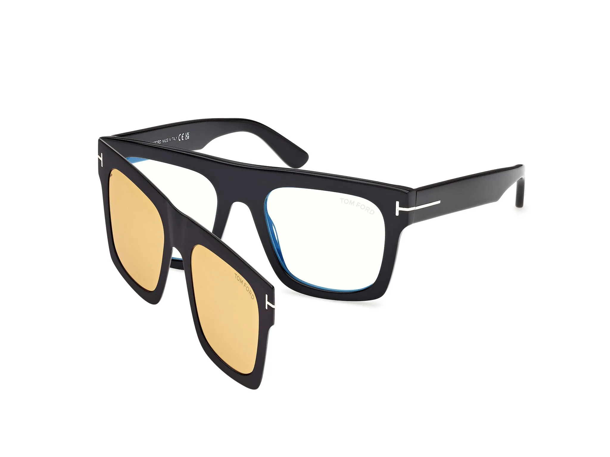 TOM FORD FT6068-B 001 Montature da vista Acetato Nero Marrone Squadrata Normale - immagine 1