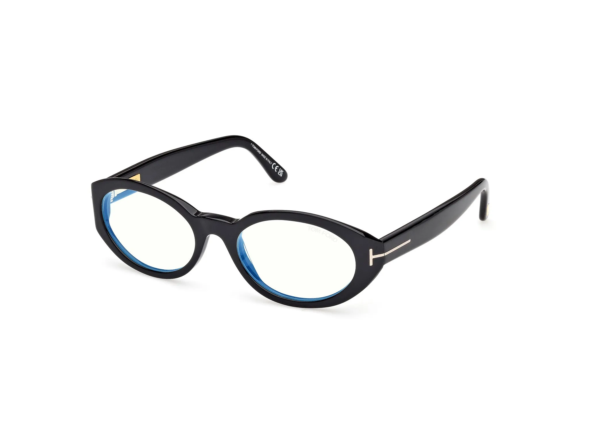 TOM FORD FT6067-B 001 Montature da vista Acetato Nero Rotonda Normale - immagine 1