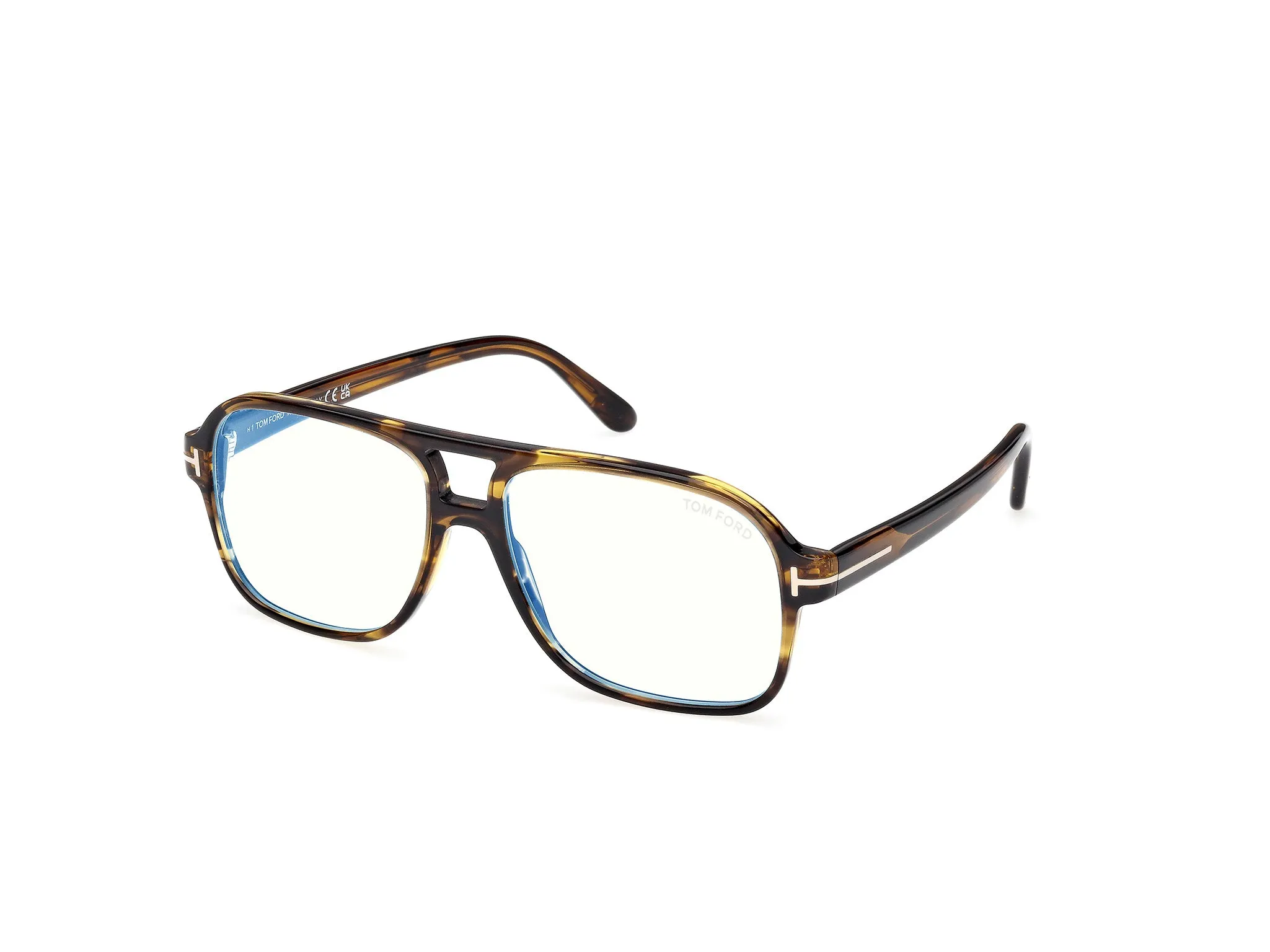 TOM FORD FT6058-B 056 Montature da vista Acetato Havana Squadrata Normale - immagine 1