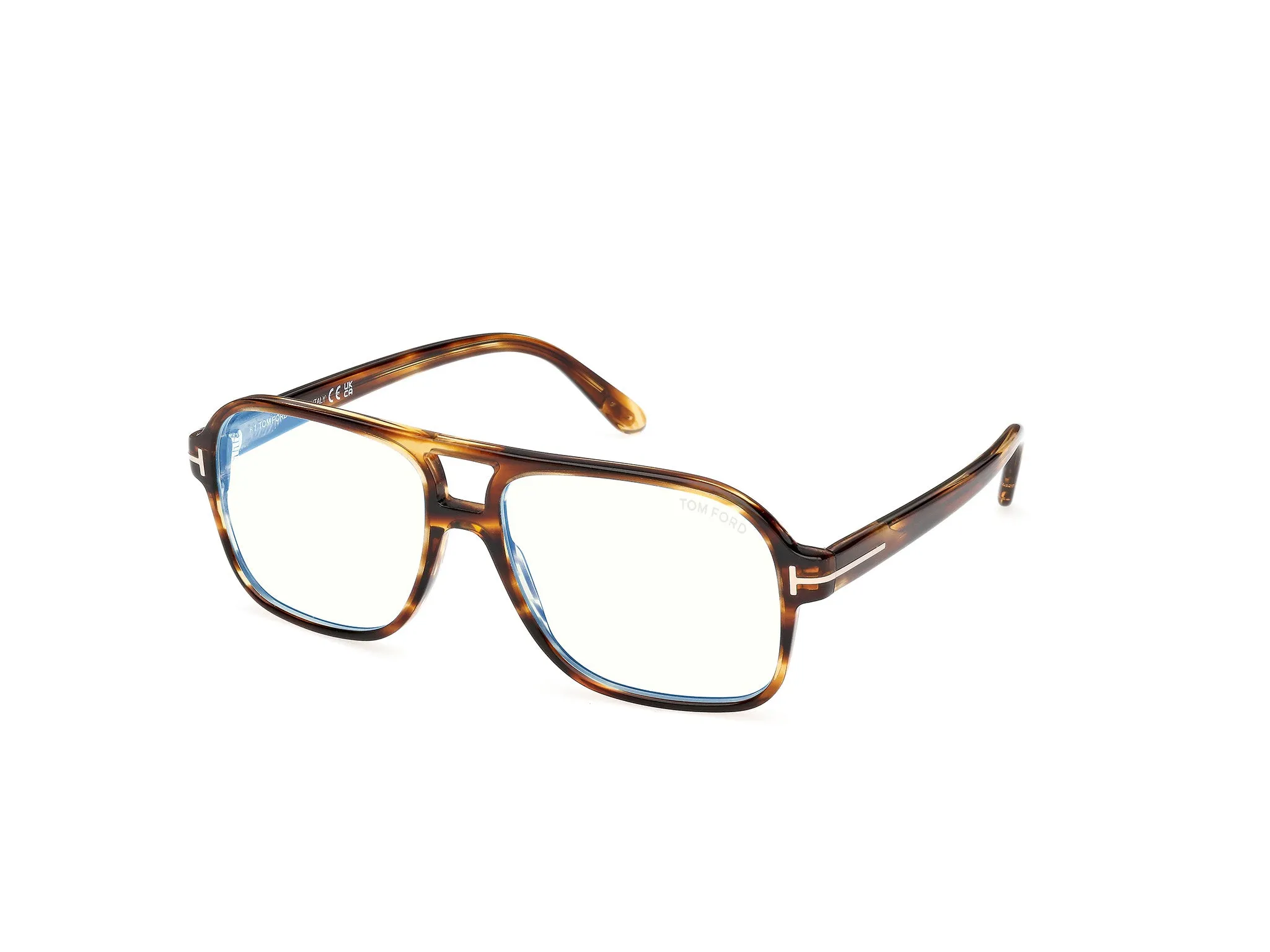 TOM FORD FT6058-B 055 Montature da vista Acetato Havana Squadrata Normale - immagine 1