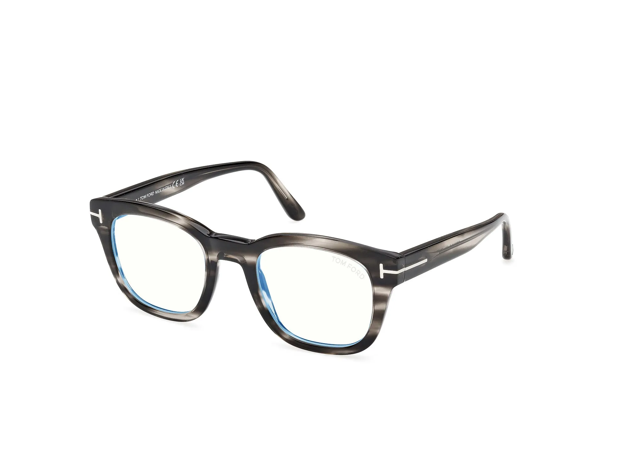 TOM FORD FT5542-B 56A Montature da vista Acetato Havana Rotonda Normale - immagine 1